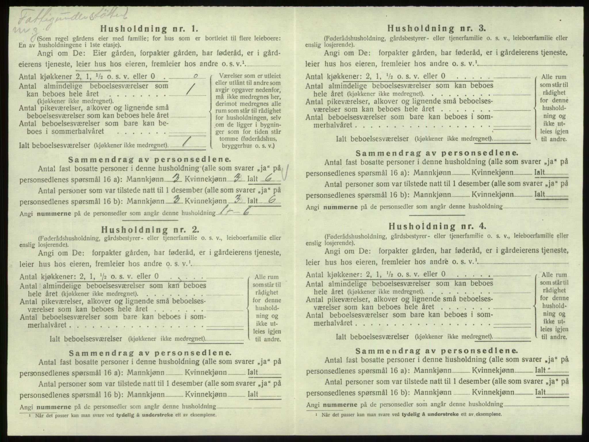 SAB, 1920 census for Fjaler, 1920, p. 353