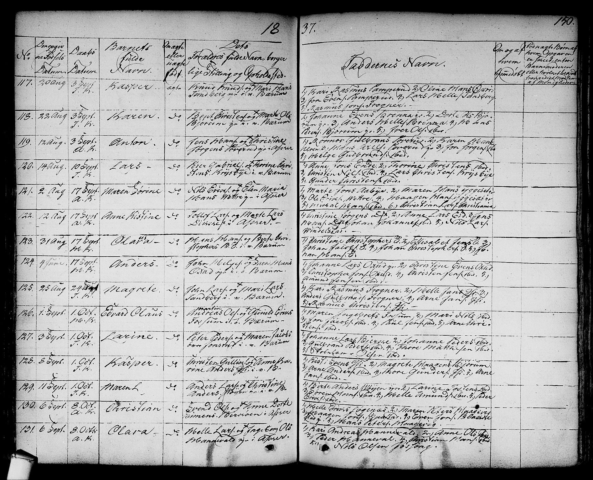 Asker prestekontor Kirkebøker, SAO/A-10256a/F/Fa/L0007: Parish register (official) no. I 7, 1825-1864, p. 150