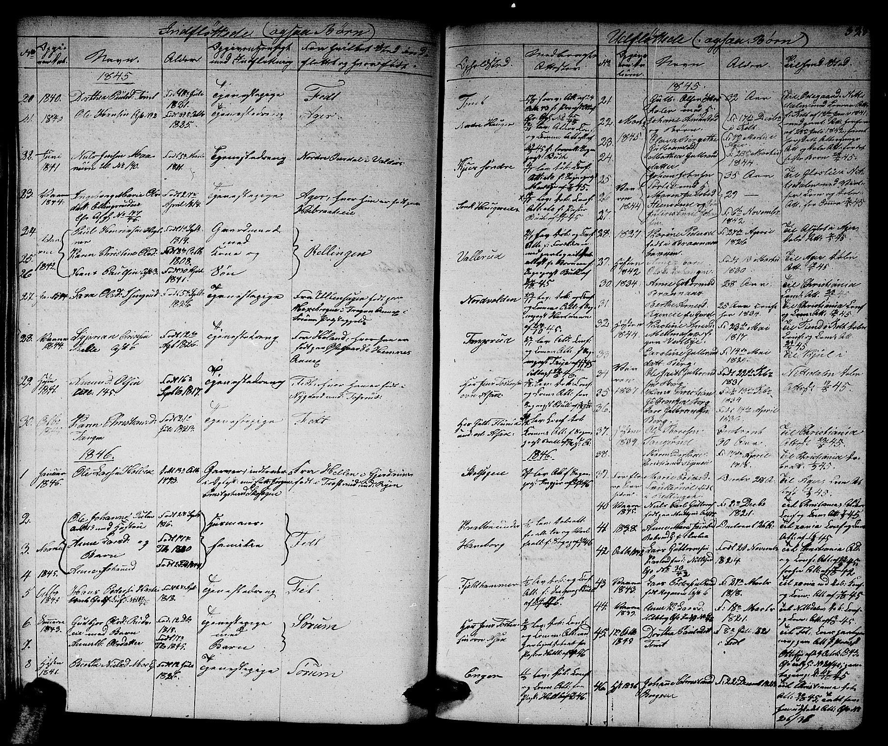 Skedsmo prestekontor Kirkebøker, AV/SAO-A-10033a/G/Ga/L0001: Parish register (copy) no. I 1, 1830-1854, p. 329