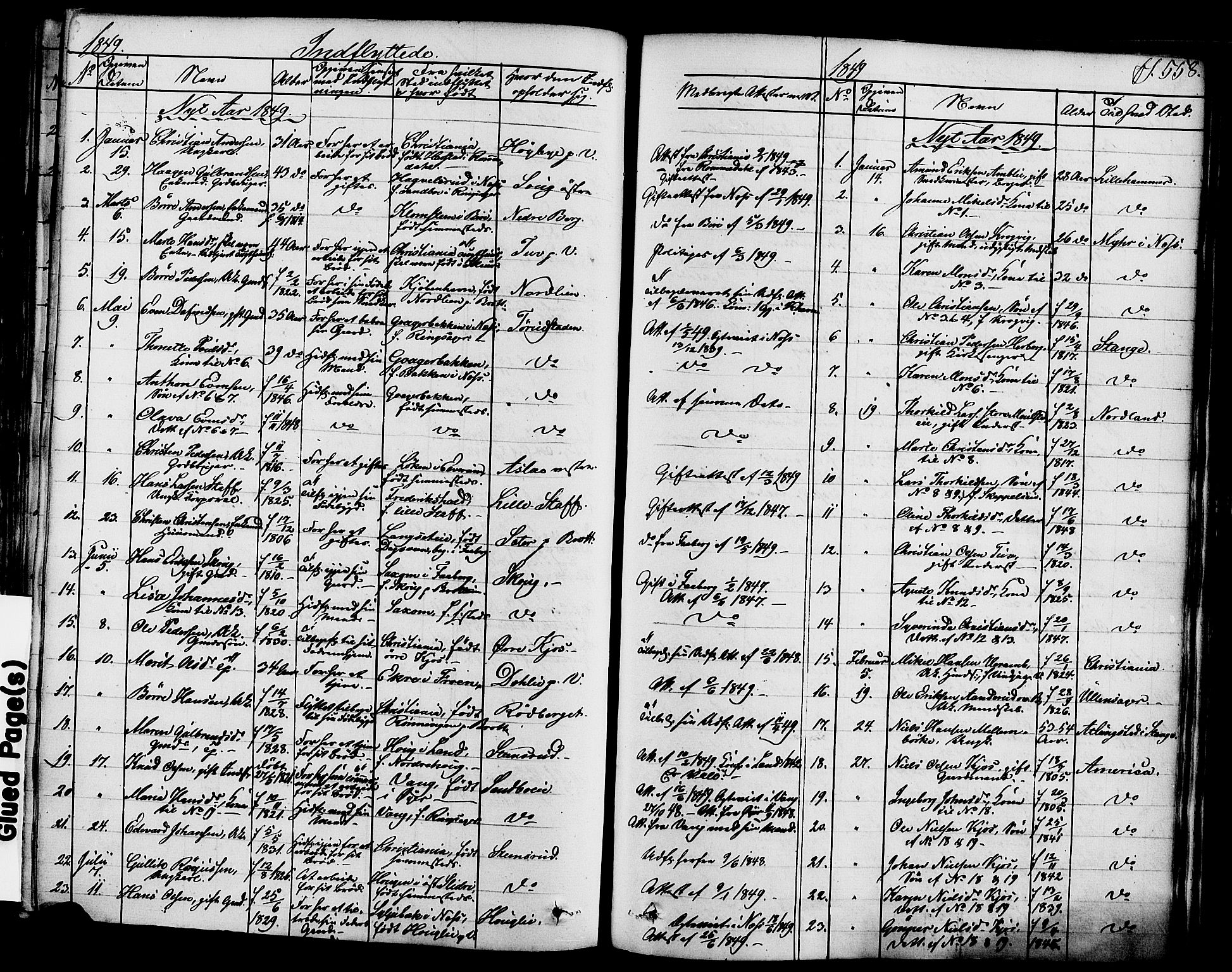 Ringsaker prestekontor, SAH/PREST-014/K/Ka/L0008: Parish register (official) no. 8, 1837-1850, p. 558