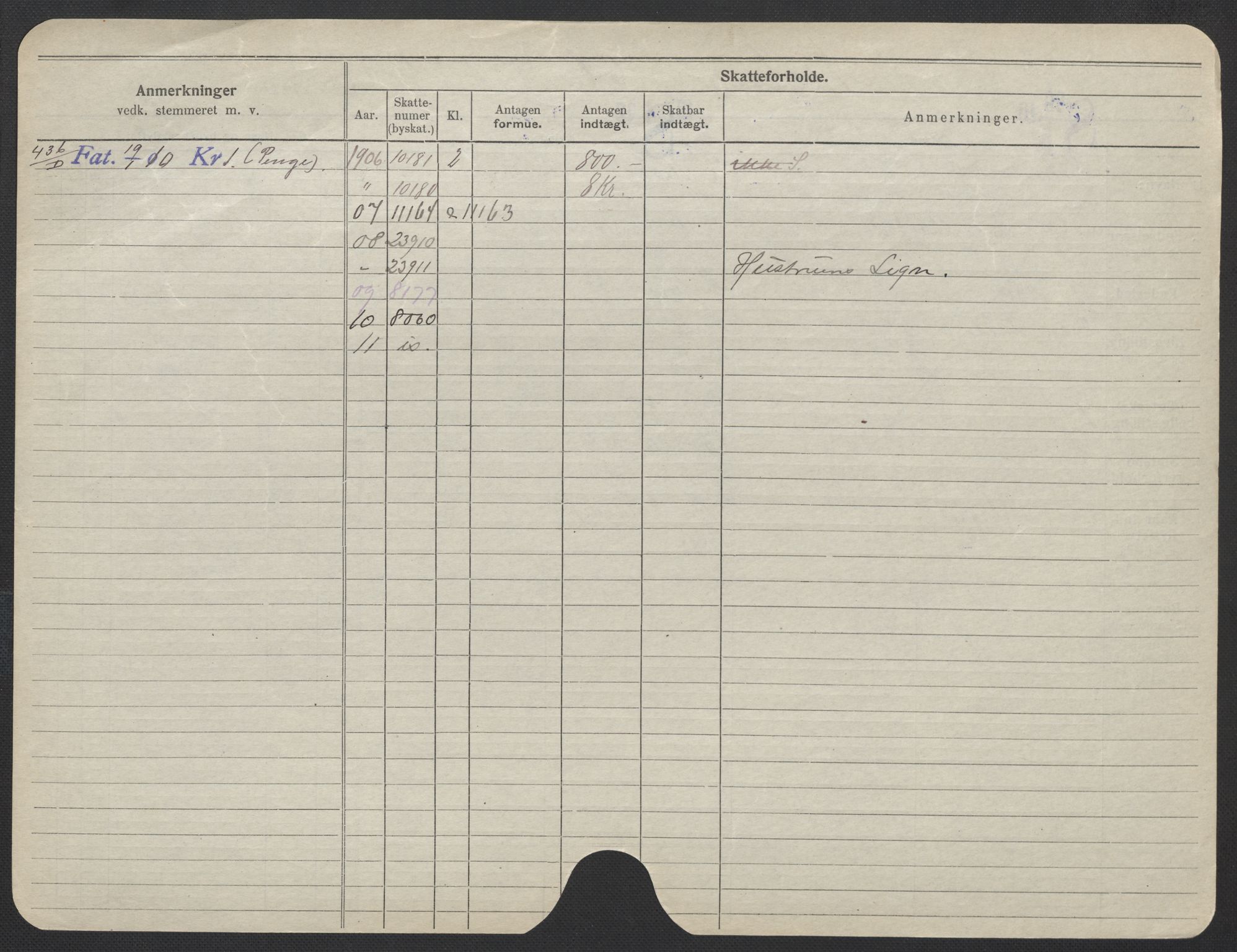 Oslo folkeregister, Registerkort, SAO/A-11715/F/Fa/Fac/L0021: Kvinner, 1906-1914, p. 326b