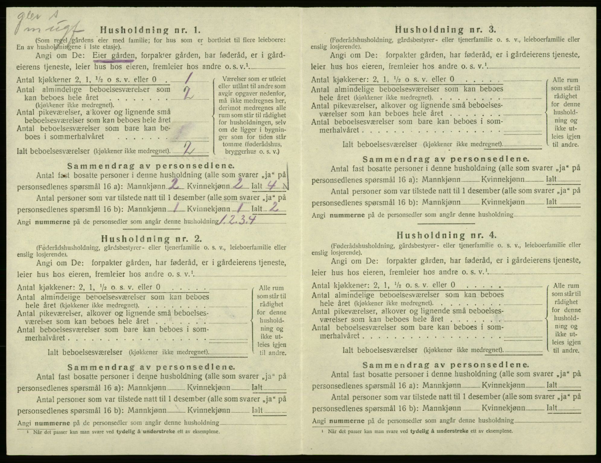 SAB, 1920 census for Hålandsdal, 1920, p. 65