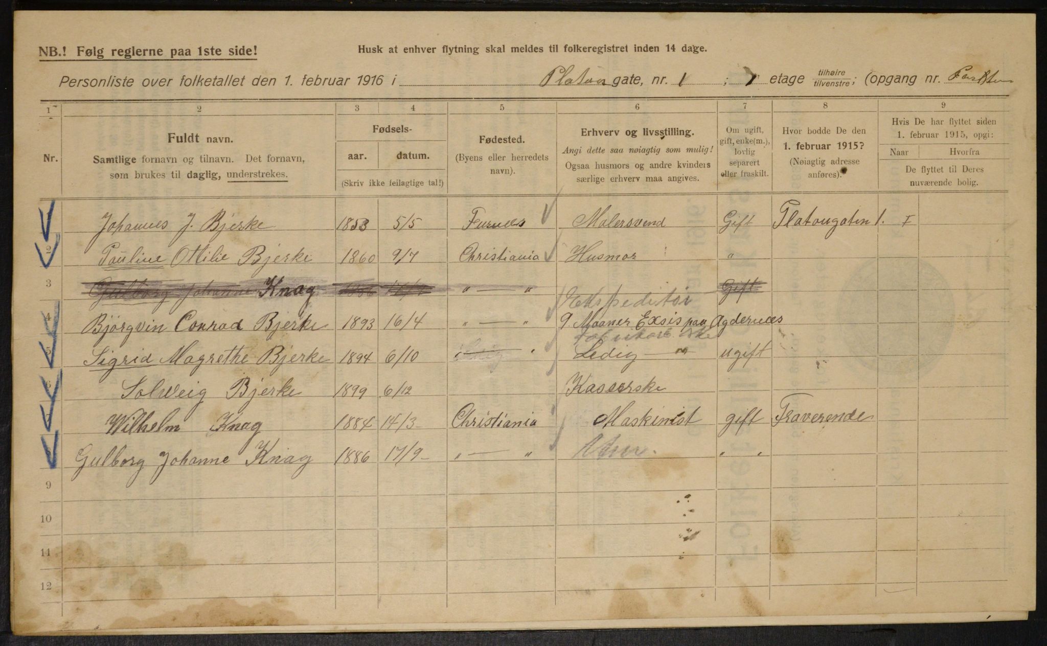 OBA, Municipal Census 1916 for Kristiania, 1916, p. 82110