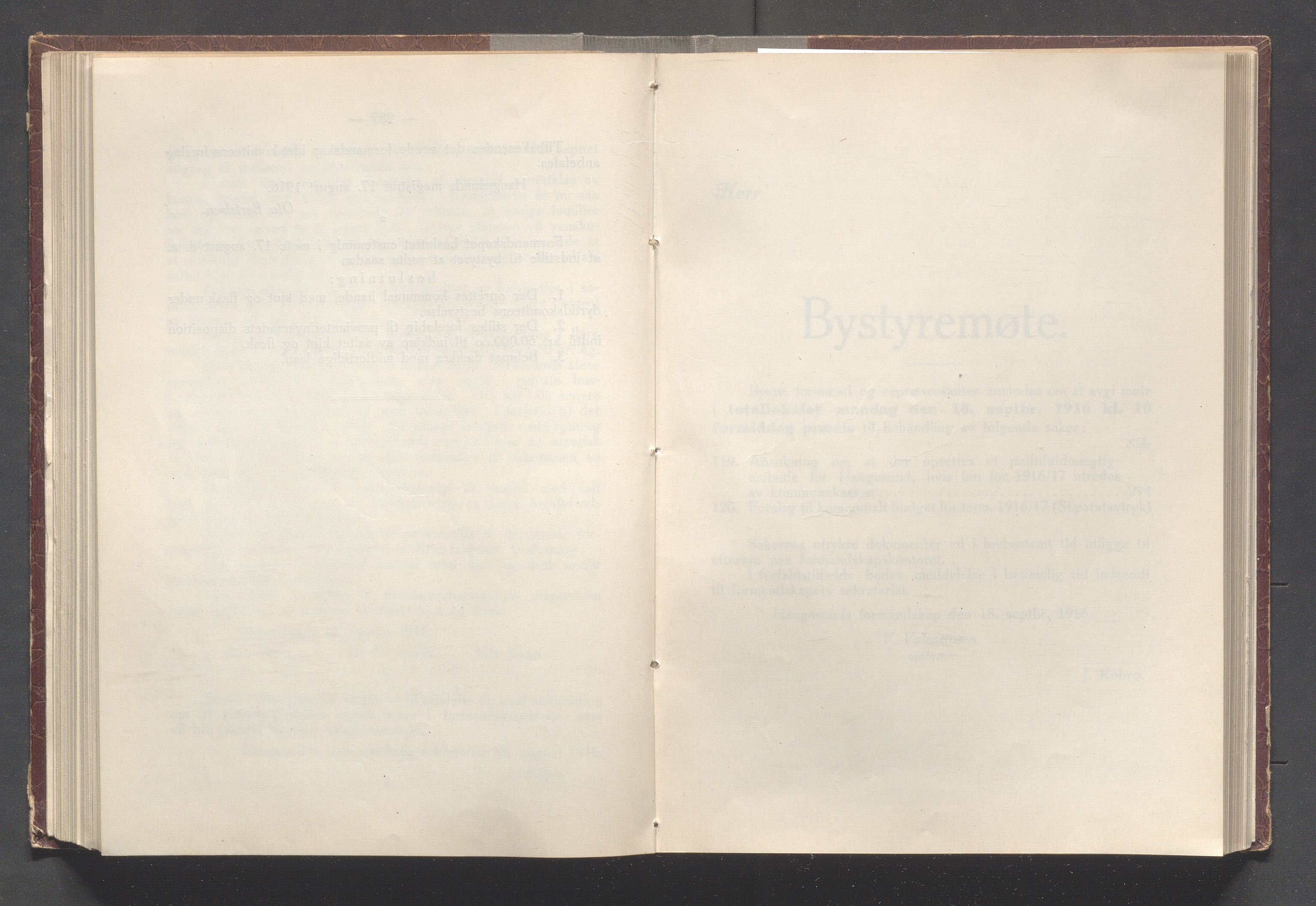 Haugesund kommune - Formannskapet og Bystyret, IKAR/A-740/A/Abb/L0002: Bystyreforhandlinger, 1908-1917, p. 818