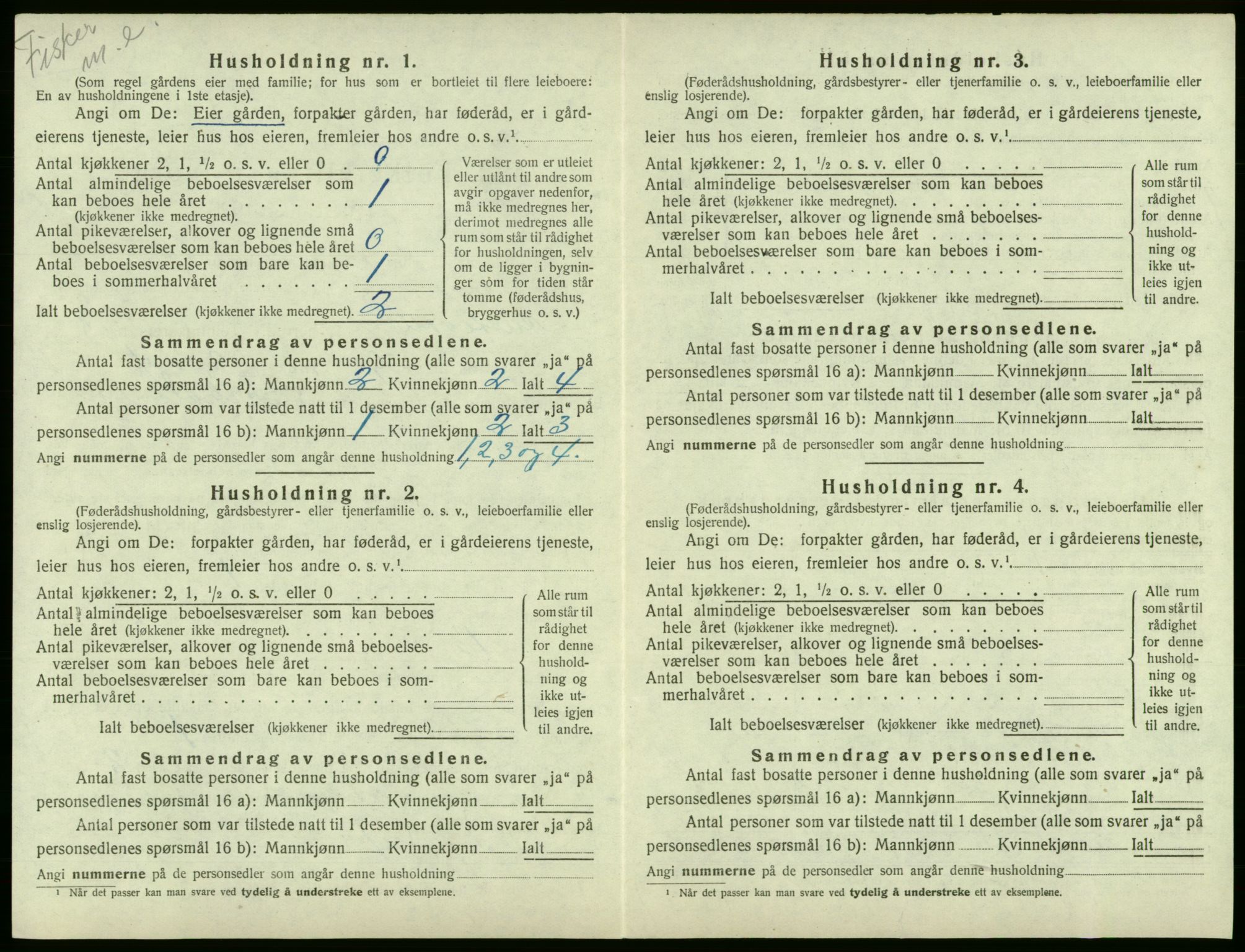 SAB, 1920 census for Austevoll, 1920, p. 611