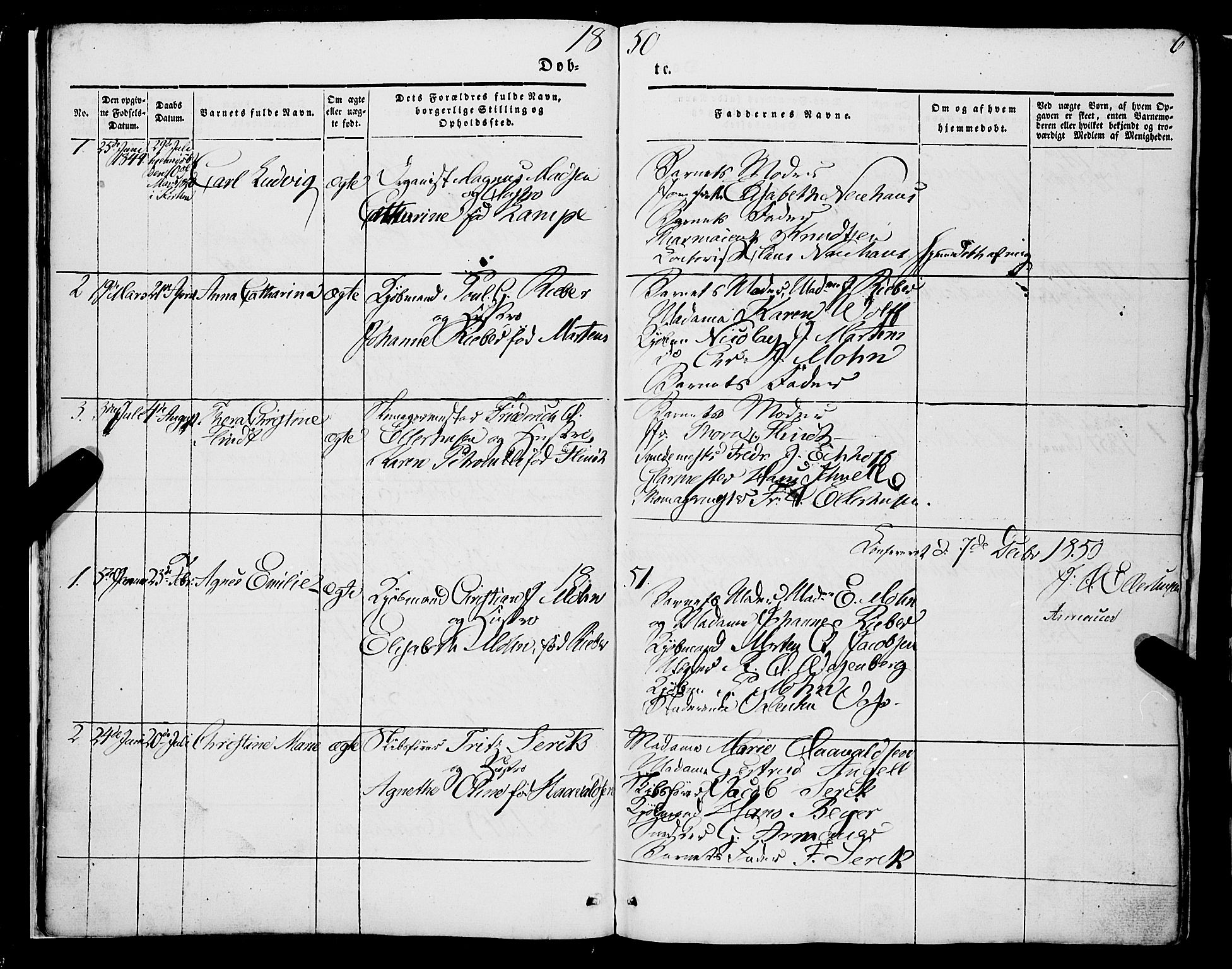 Mariakirken Sokneprestembete, AV/SAB-A-76901/H/Haa/L0006: Parish register (official) no. A 6, 1846-1877, p. 6