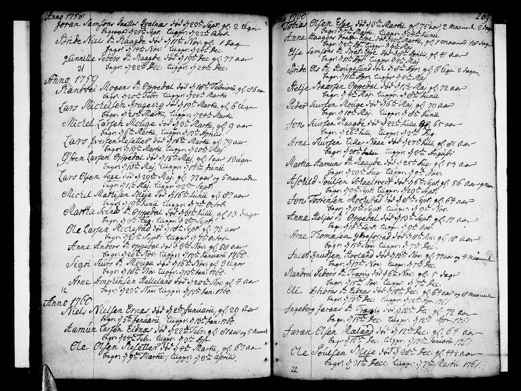 Ullensvang sokneprestembete, SAB/A-78701/H/Haa: Parish register (official) no. A 6 /1, 1758-1788, p. 269