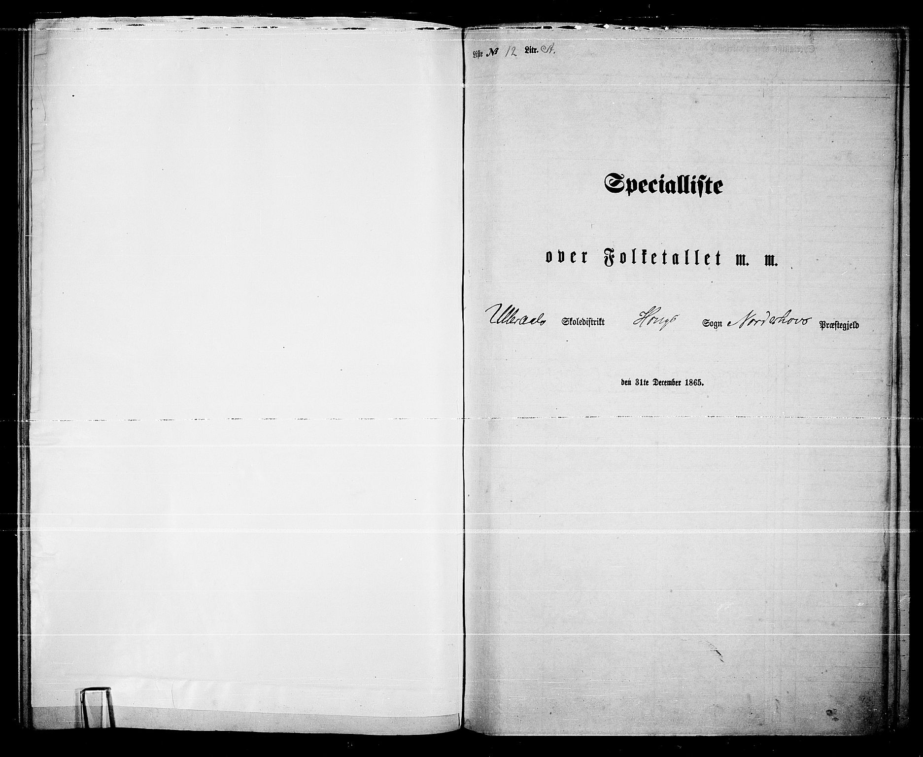 RA, 1865 census for Norderhov/Norderhov, Haug og Lunder, 1865, p. 265