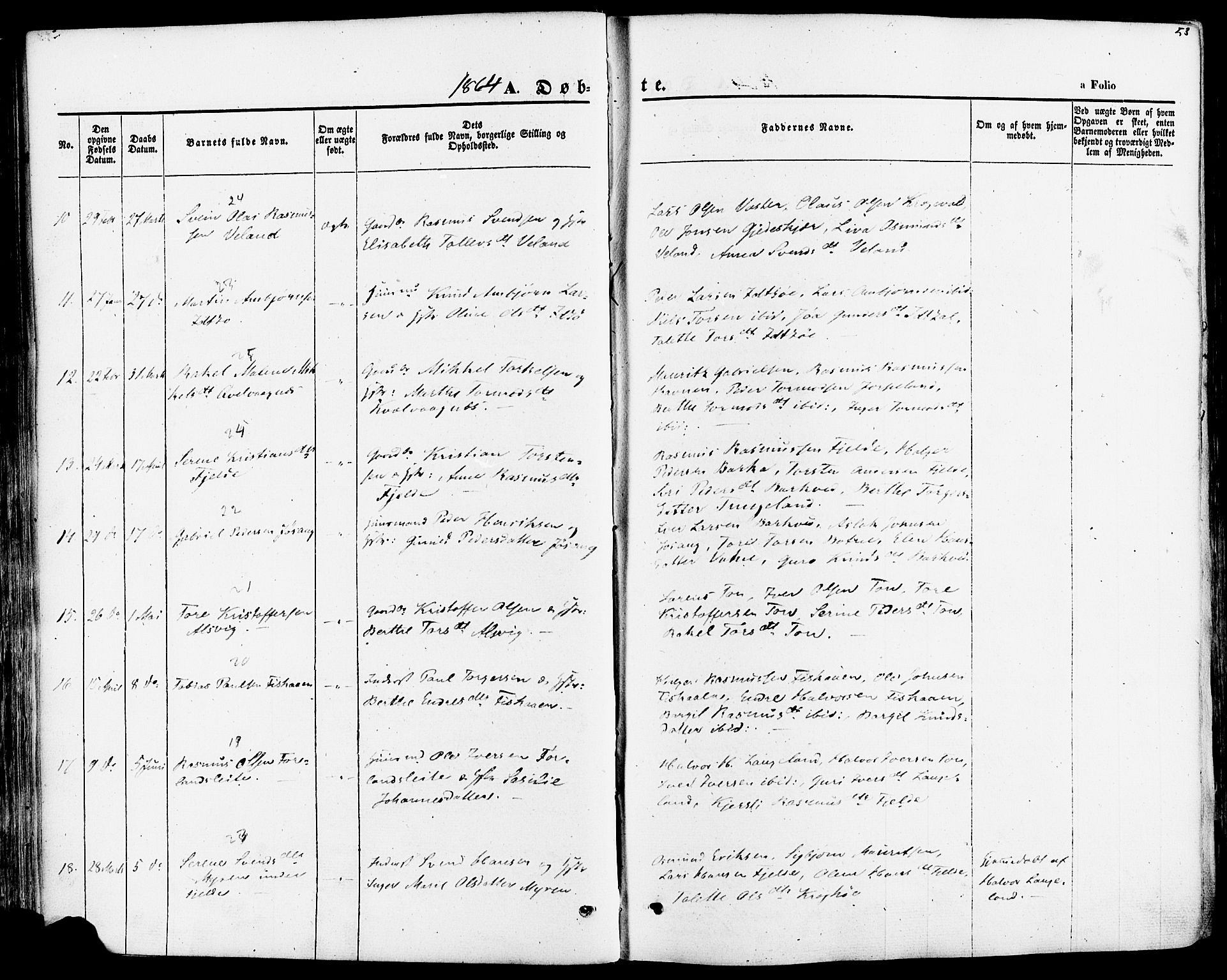 Strand sokneprestkontor, AV/SAST-A-101828/H/Ha/Haa/L0007: Parish register (official) no. A 7, 1855-1881, p. 53