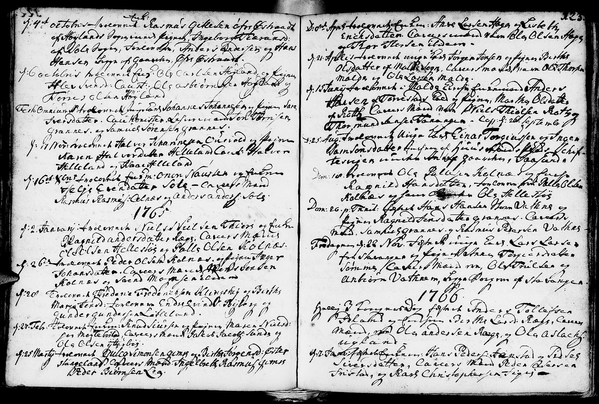 Håland sokneprestkontor, AV/SAST-A-101802/001/30BA/L0002: Parish register (official) no. A 2, 1722-1794, p. 123