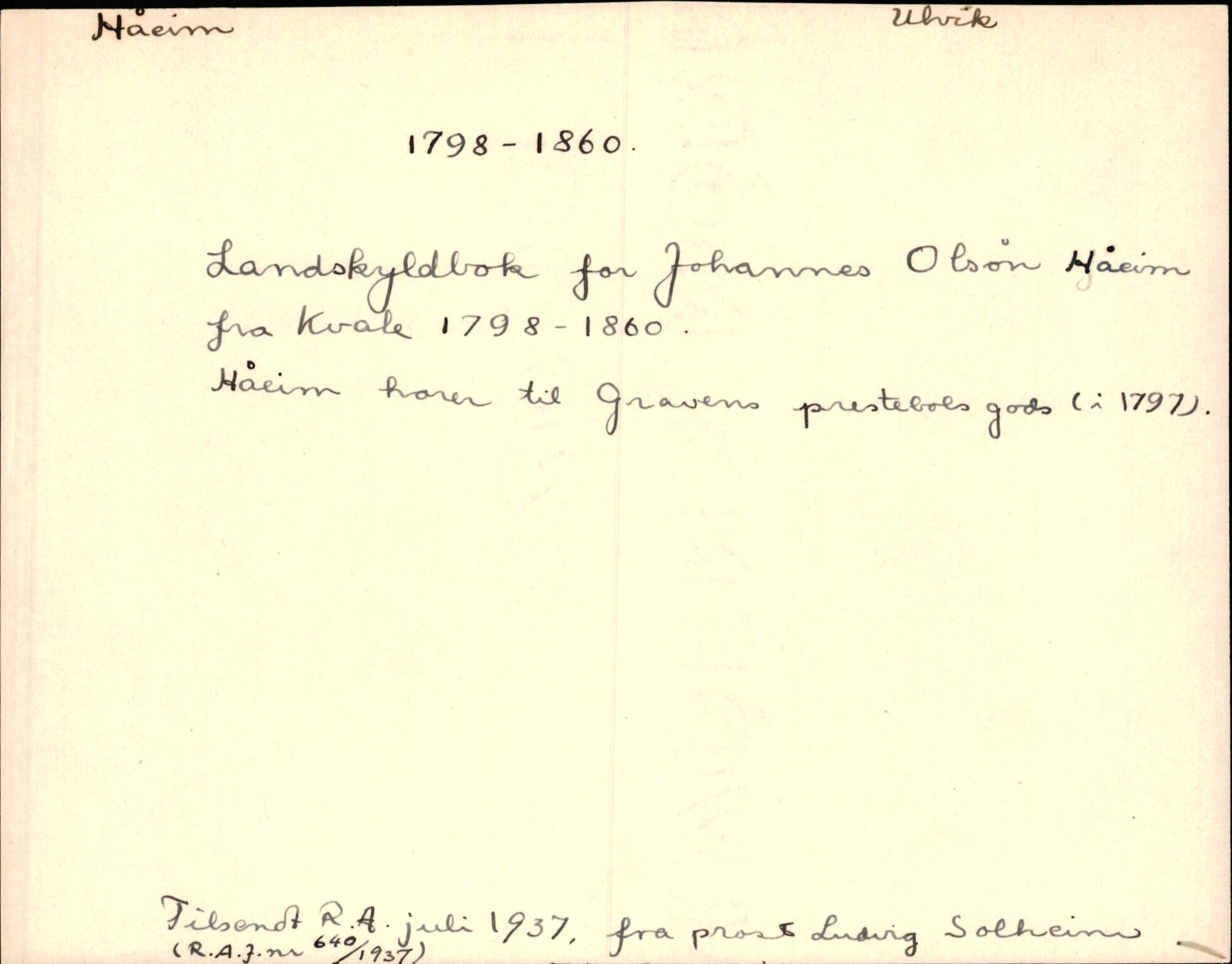 Riksarkivets diplomsamling, AV/RA-EA-5965/F35/F35m/L0004: Localia: Hordaland, Sogn og Fjordane, Møre og Romsdal, Trøndelag og Nord-Norge, p. 89