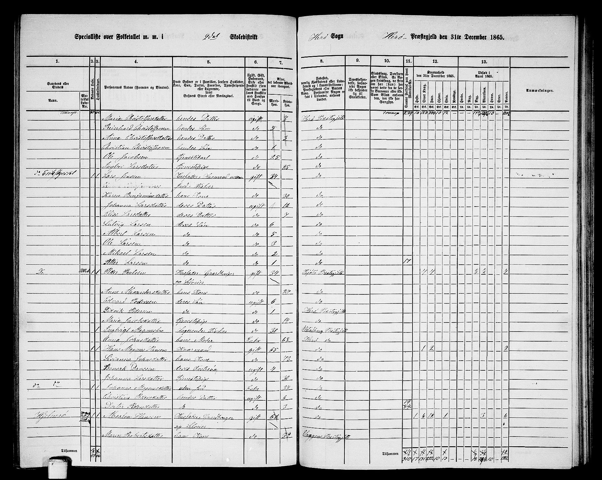 RA, 1865 census for Herøy, 1865, p. 43