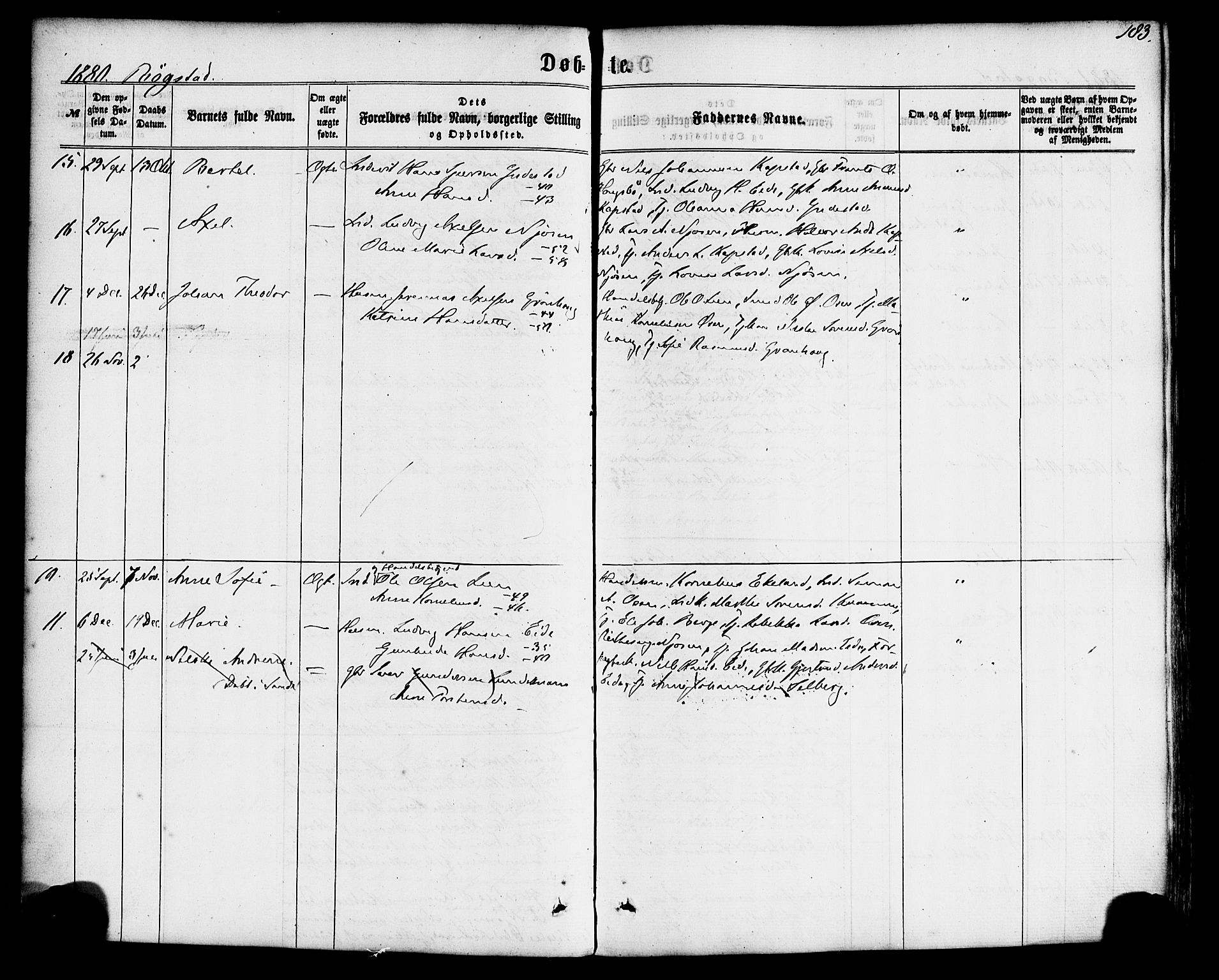 Gaular sokneprestembete, SAB/A-80001/H/Haa: Parish register (official) no. A 5, 1860-1881, p. 183