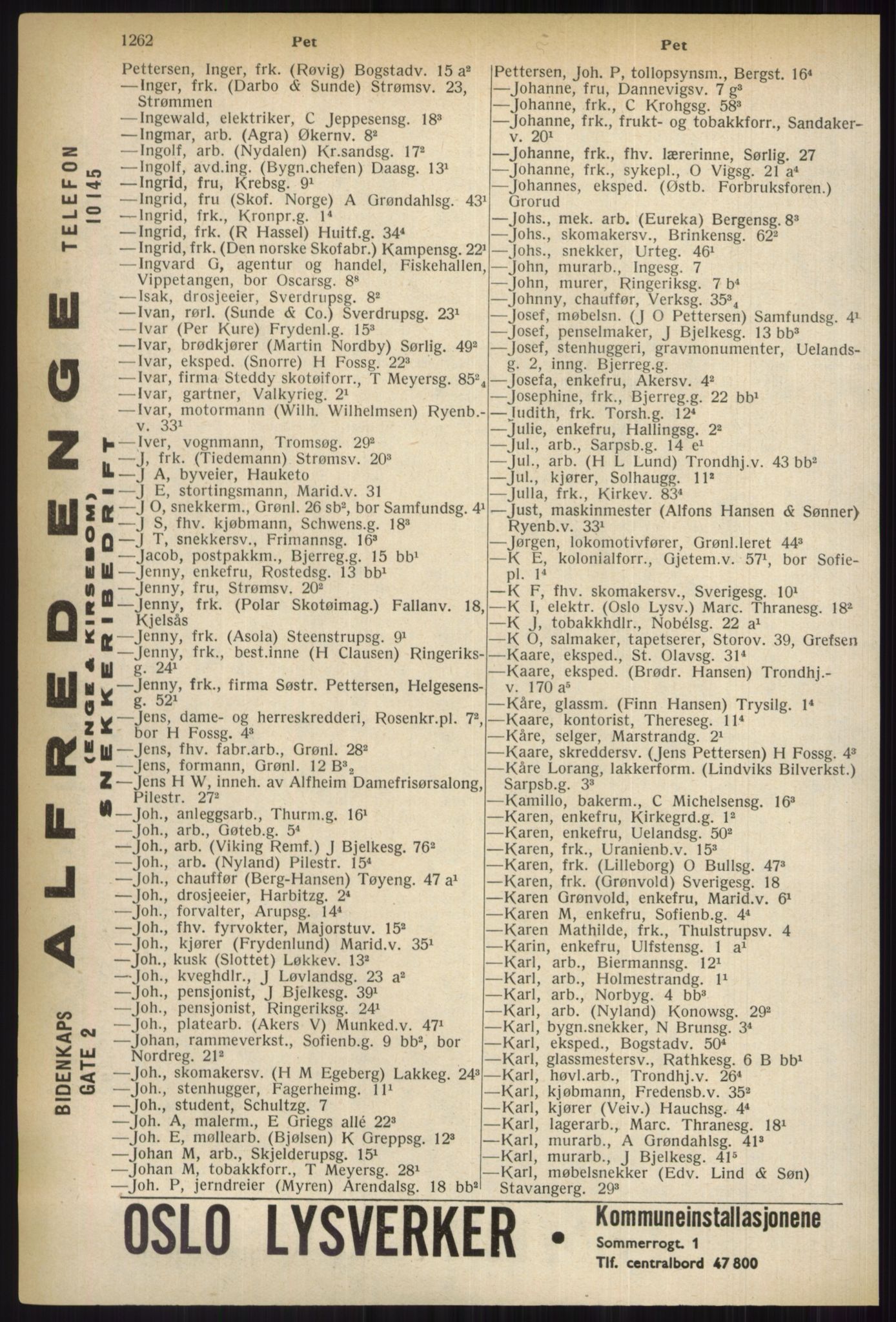 Kristiania/Oslo adressebok, PUBL/-, 1937, p. 1262