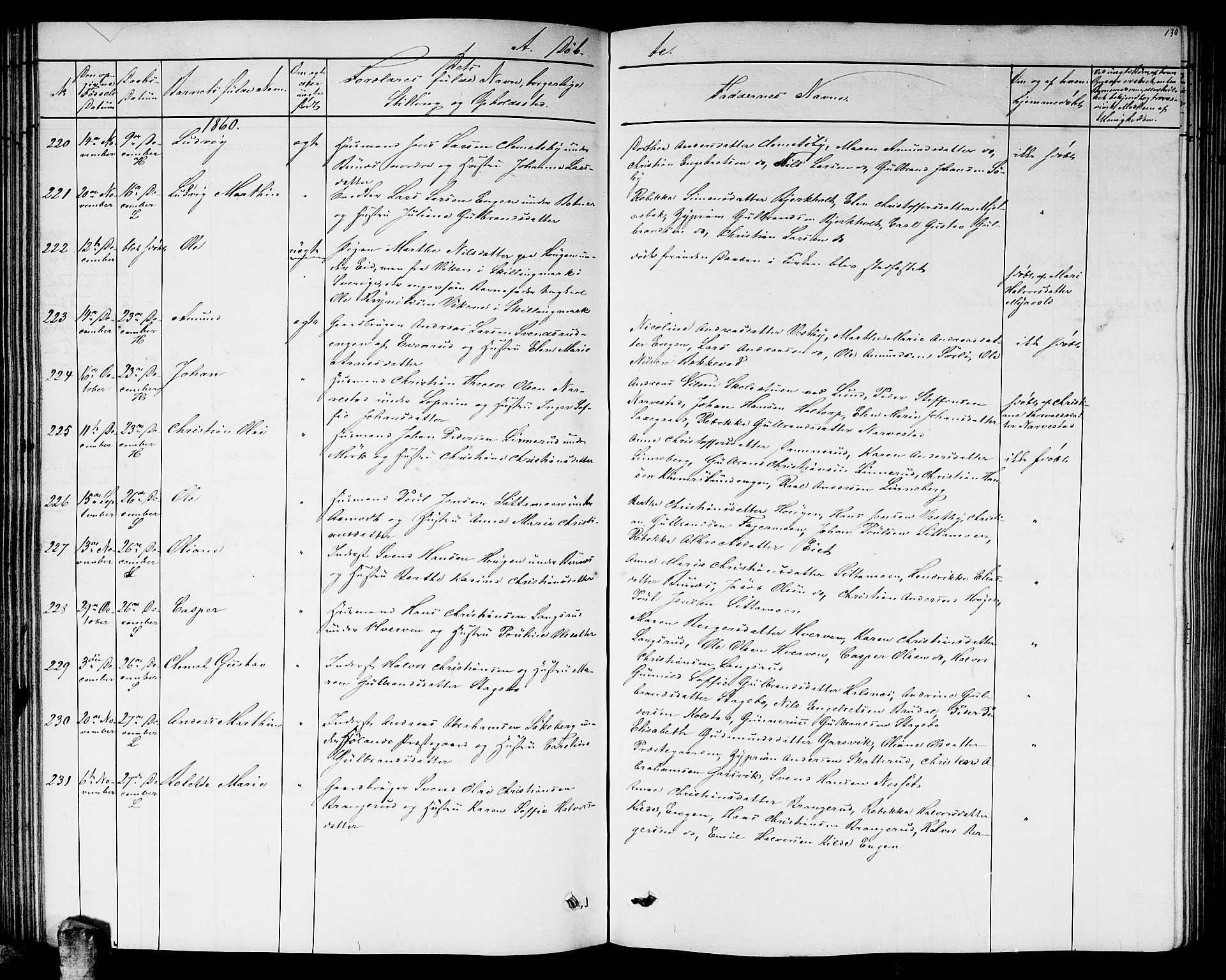 Høland prestekontor Kirkebøker, AV/SAO-A-10346a/G/Ga/L0004: Parish register (copy) no. I 4, 1854-1862, p. 130