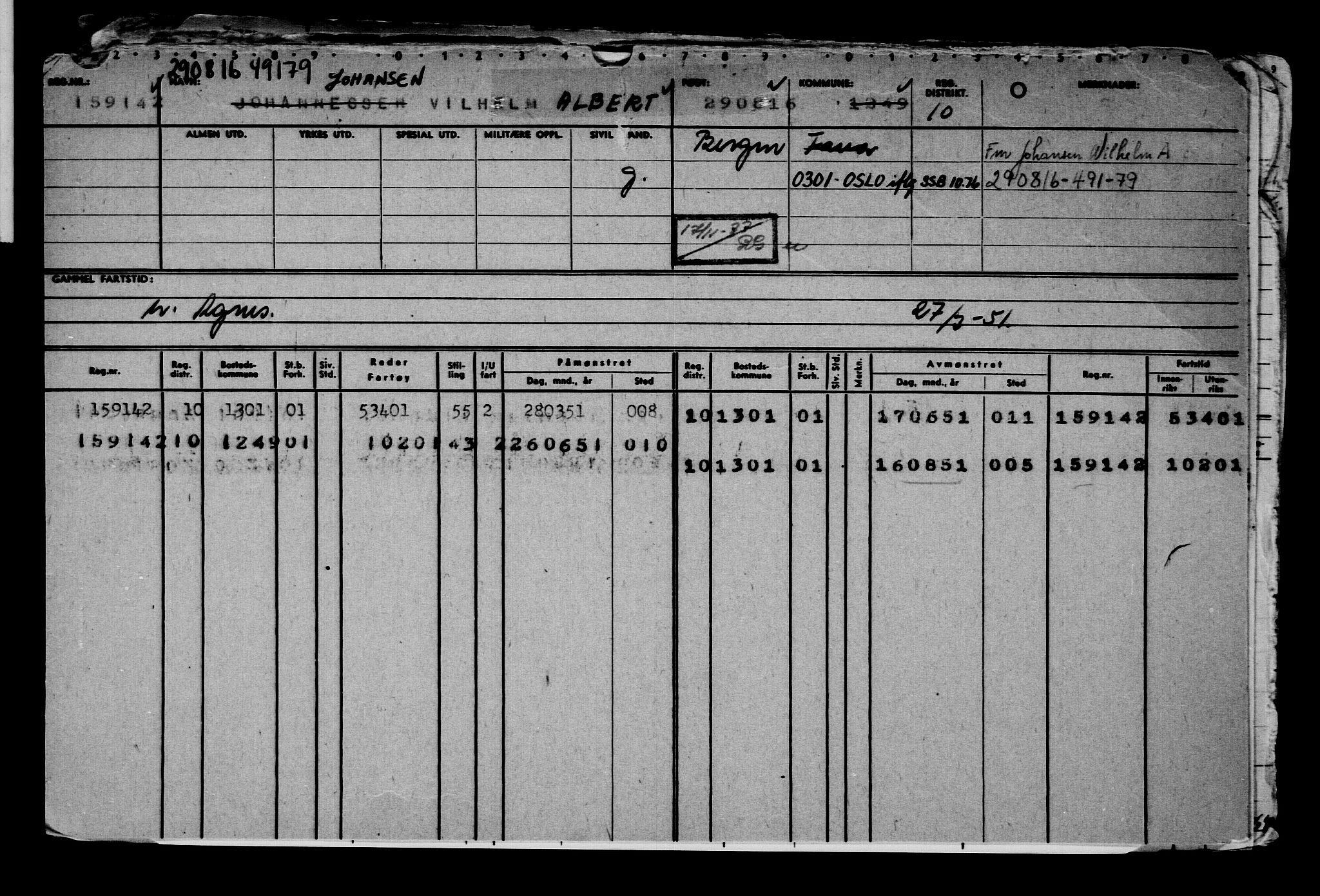 Direktoratet for sjømenn, AV/RA-S-3545/G/Gb/L0142: Hovedkort, 1916, p. 170