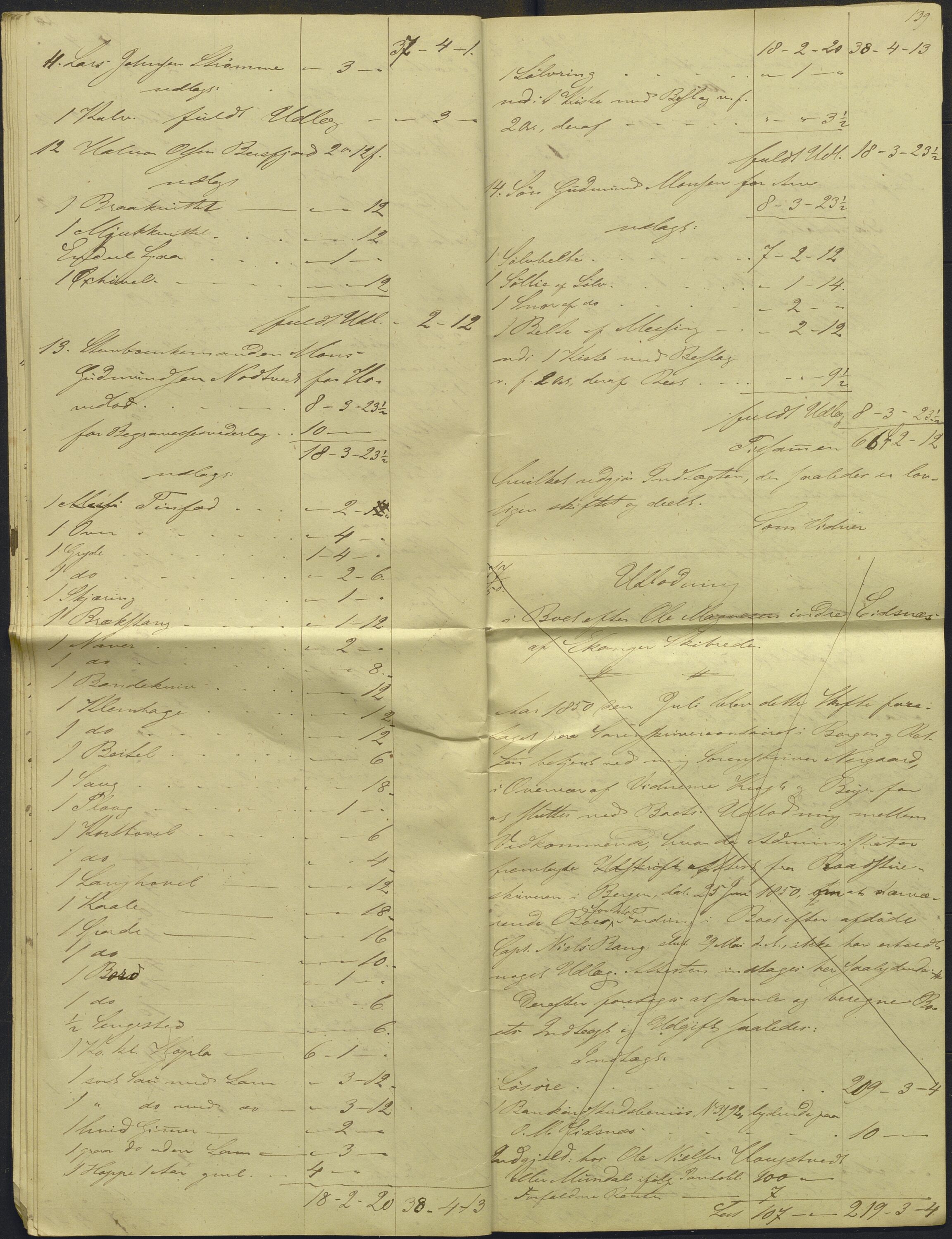 Nordhordland sorenskrivar, AV/SAB-A-2901/1/H/Hd/Hdb/L0001: Konsept til utlodningar, 1850-1852, p. 162