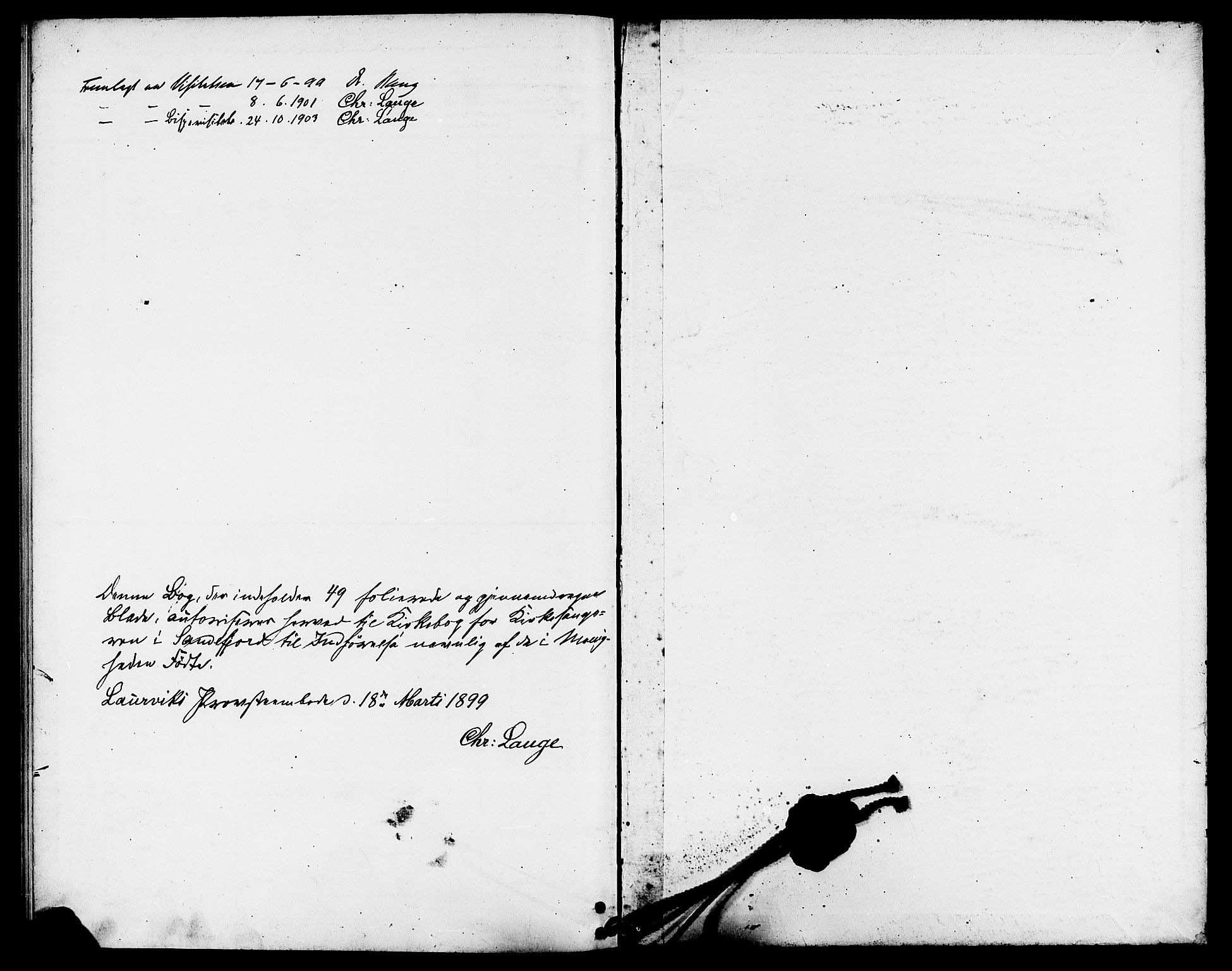 Sandefjord kirkebøker, AV/SAKO-A-315/G/Ga/L0002: Parish register (copy) no. 2, 1899-1903