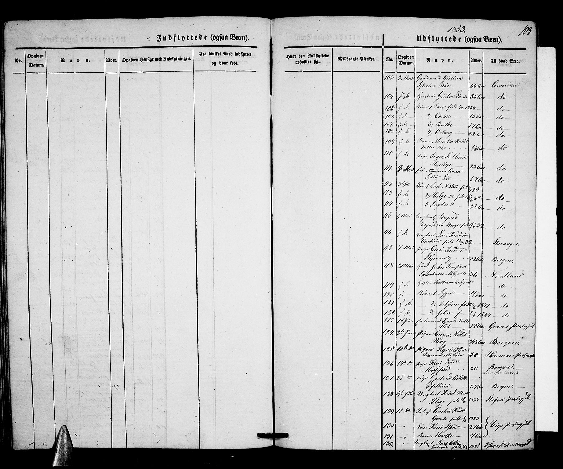 Voss sokneprestembete, AV/SAB-A-79001/H/Haa: Parish register (official) no. A 15, 1845-1855, p. 103