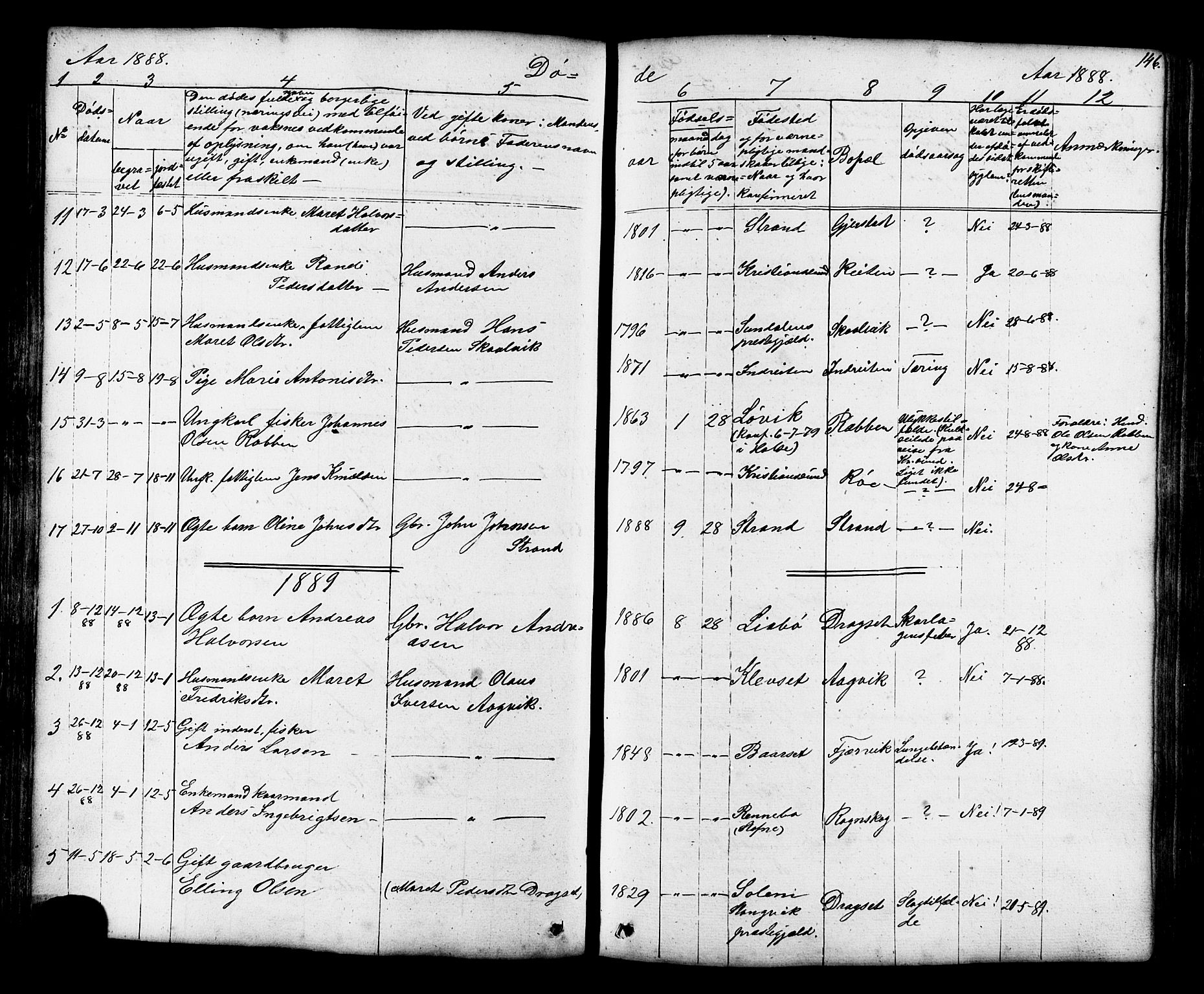 Ministerialprotokoller, klokkerbøker og fødselsregistre - Møre og Romsdal, SAT/A-1454/576/L0890: Parish register (copy) no. 576C01, 1837-1908, p. 146