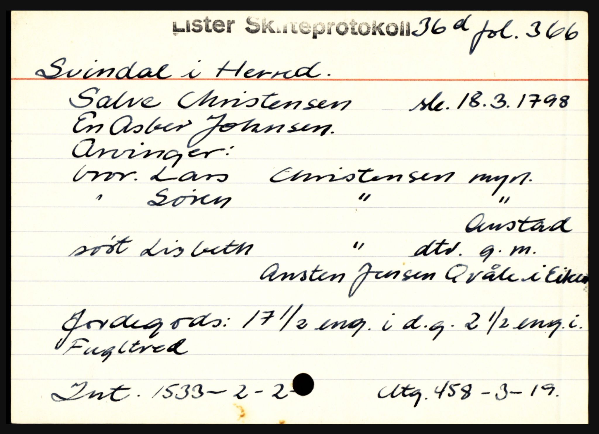 Lister sorenskriveri, AV/SAK-1221-0003/H, p. 37719