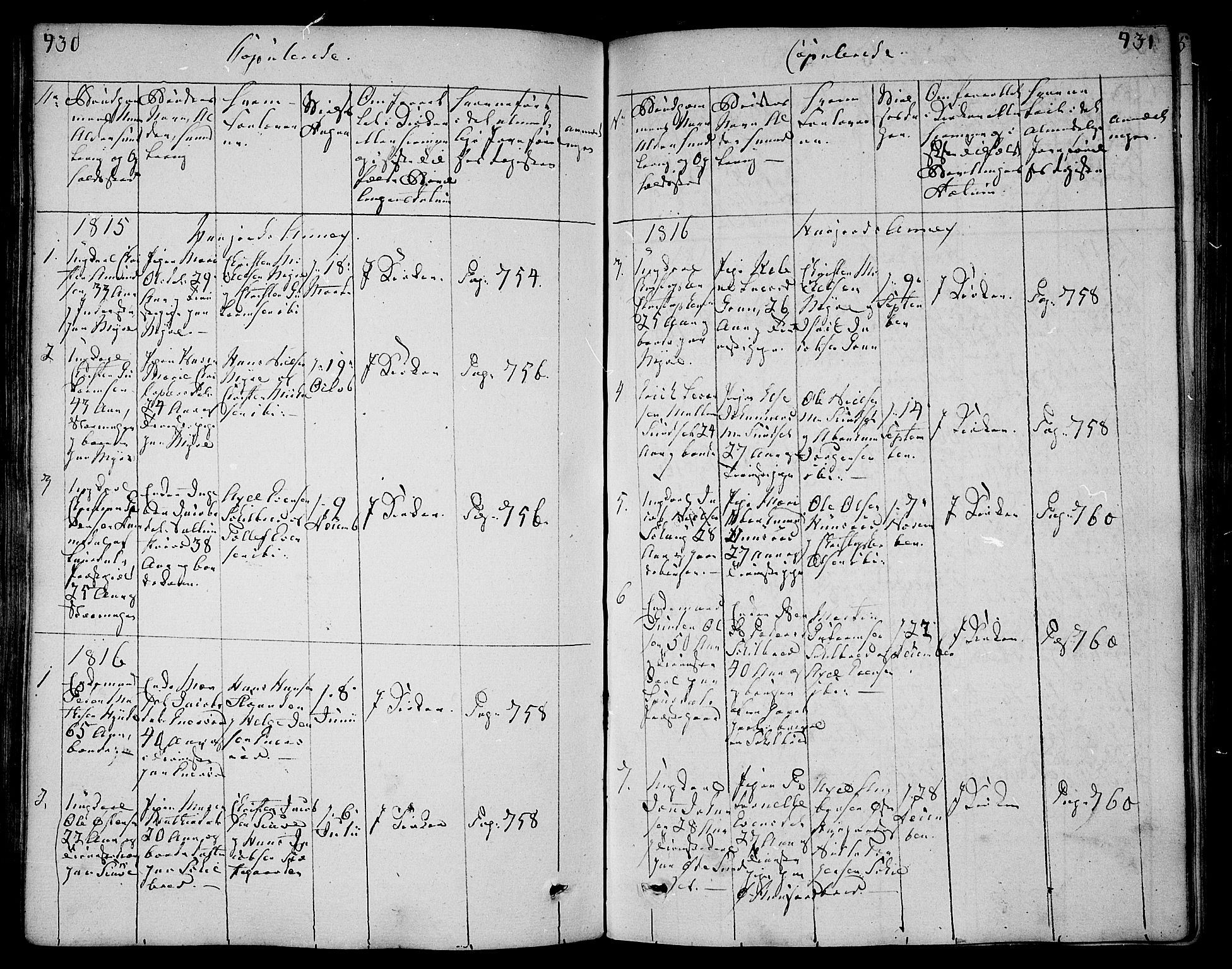 Andebu kirkebøker, AV/SAKO-A-336/F/Fa/L0003: Parish register (official) no. 3 /2, 1815-1828, p. 430-431