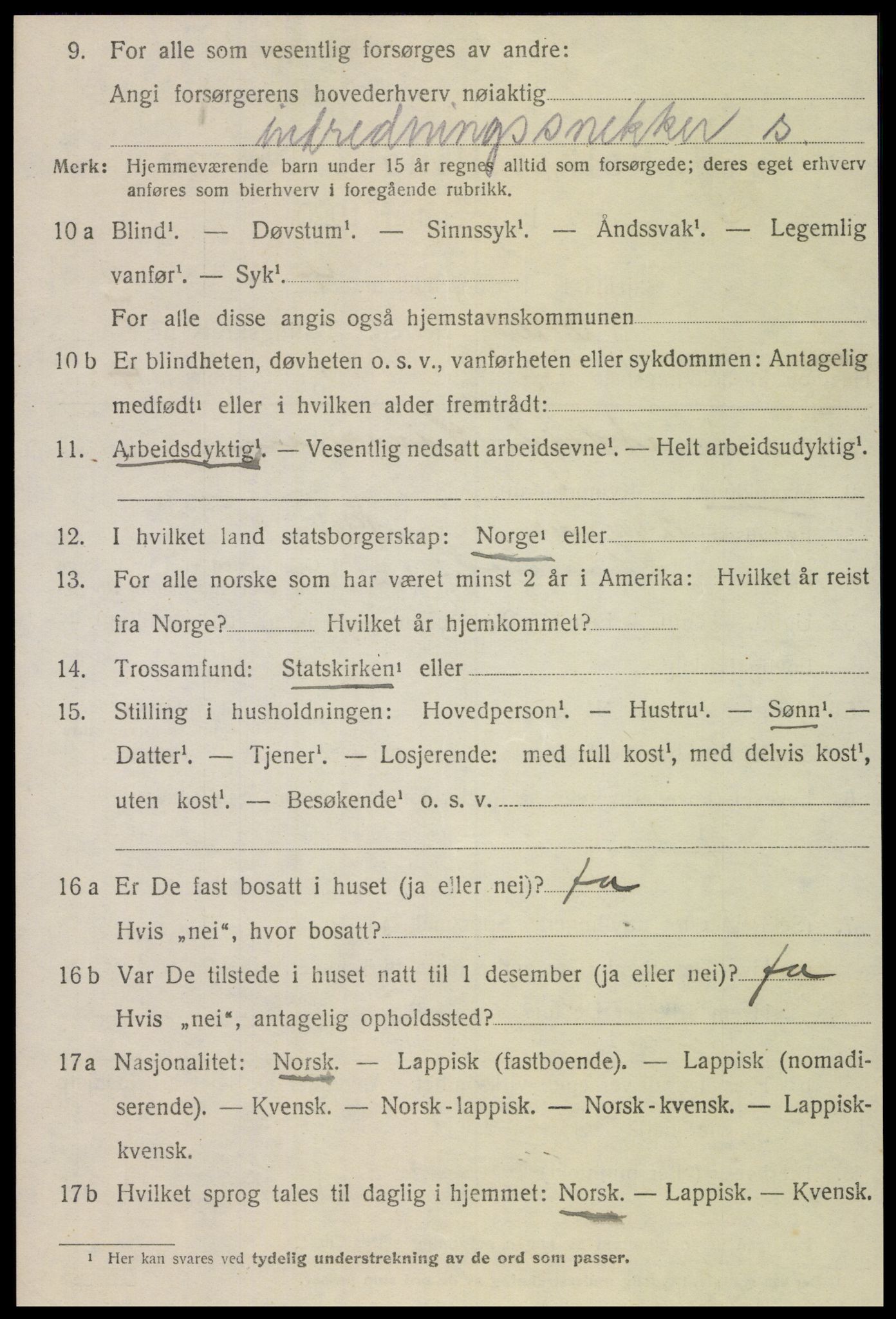 SAT, 1920 census for Otterøy, 1920, p. 2634
