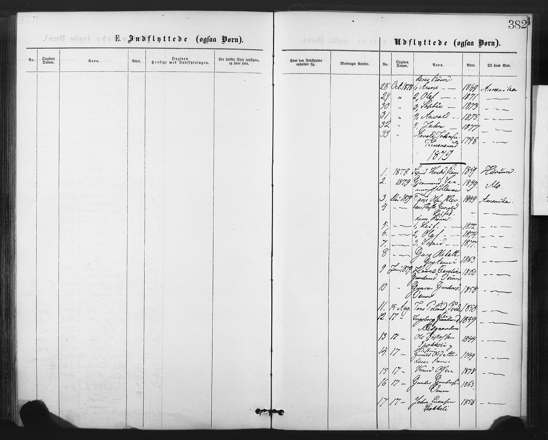 Fyresdal kirkebøker, SAKO/A-263/F/Fa/L0006: Parish register (official) no. I 6, 1872-1886, p. 382