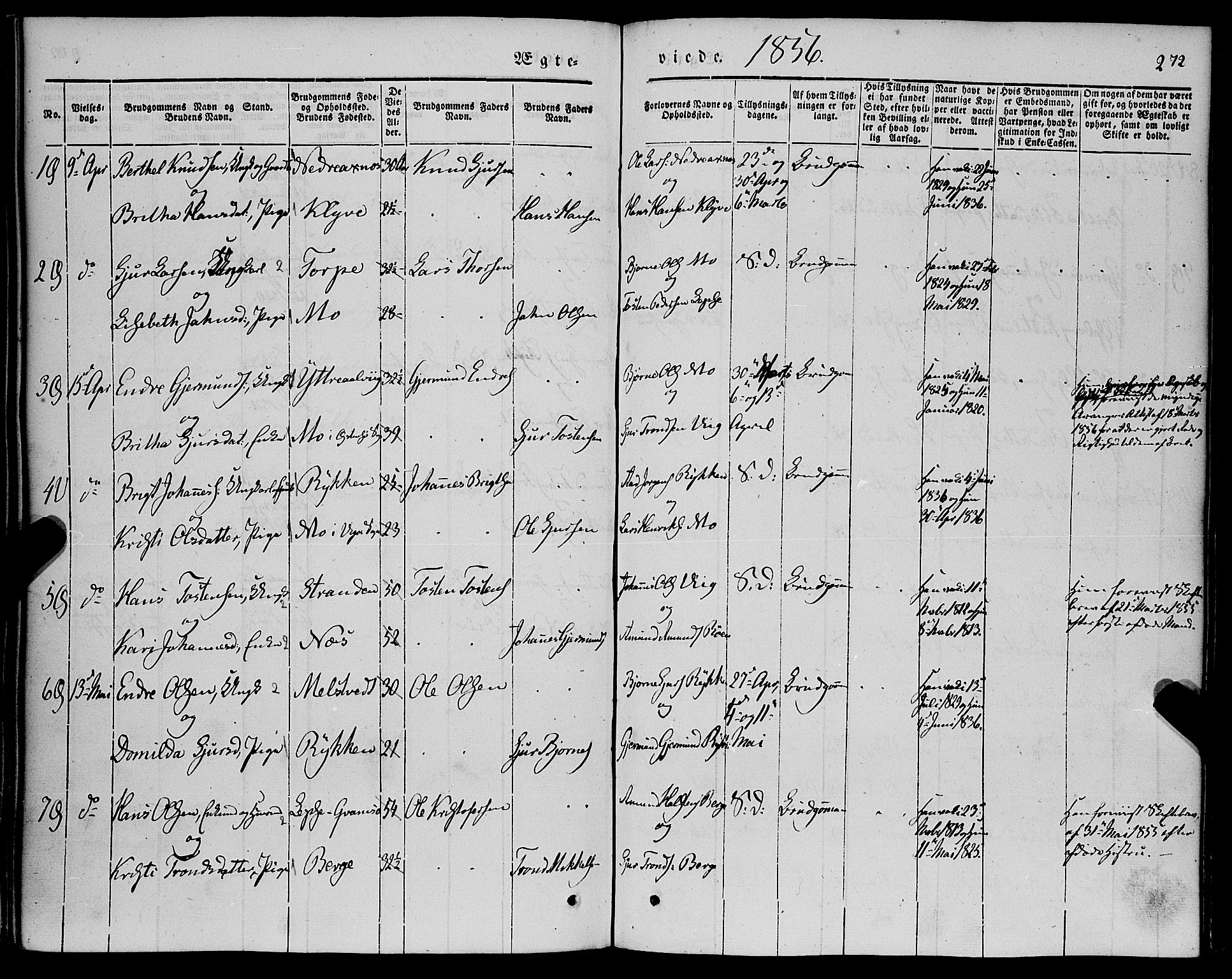 Kvam sokneprestembete, SAB/A-76201/H/Haa: Parish register (official) no. A 8, 1844-1863, p. 272