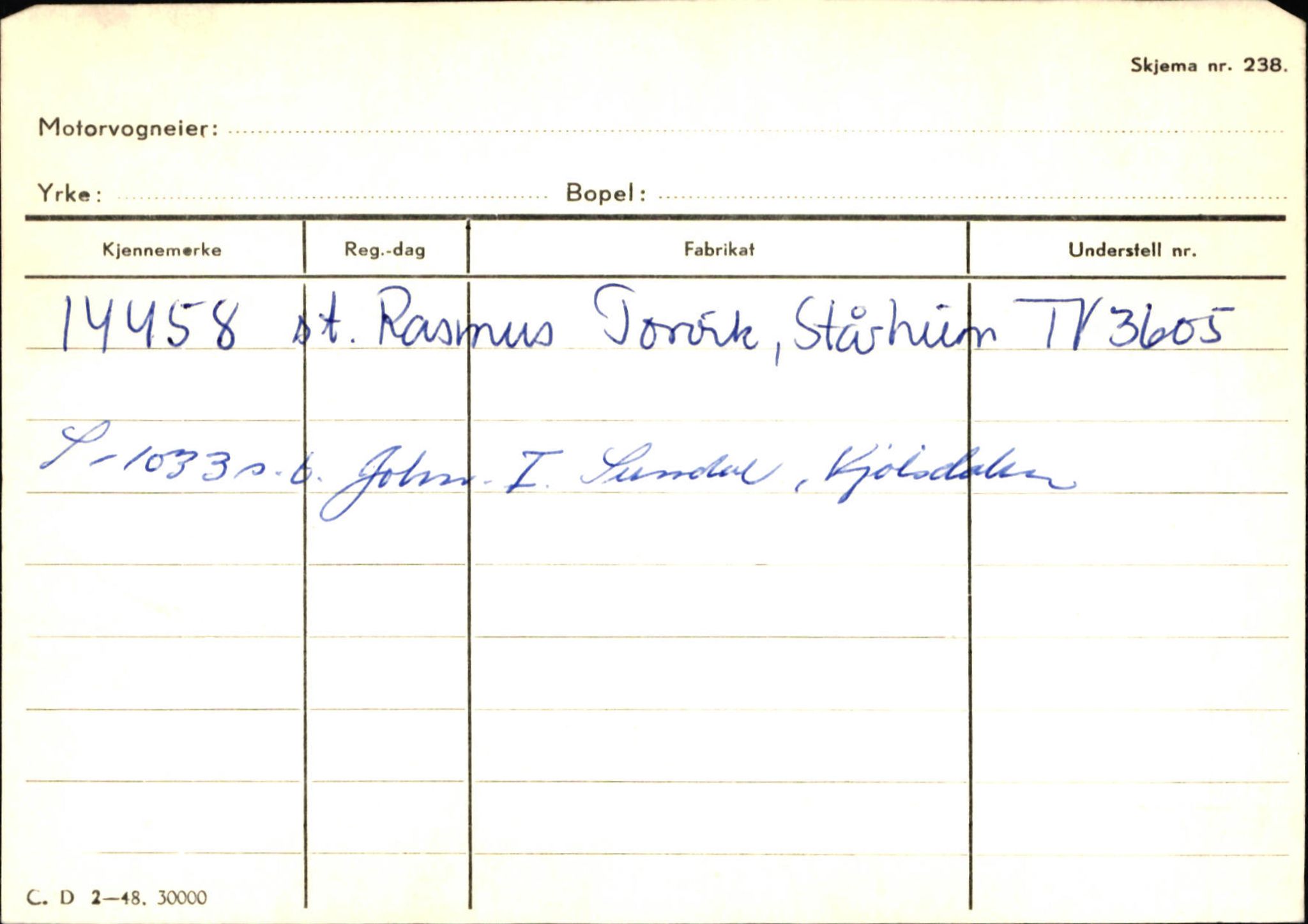 Statens vegvesen, Sogn og Fjordane vegkontor, AV/SAB-A-5301/4/F/L0130: Eigarregister Eid T-Å. Høyanger A-O, 1945-1975, p. 70