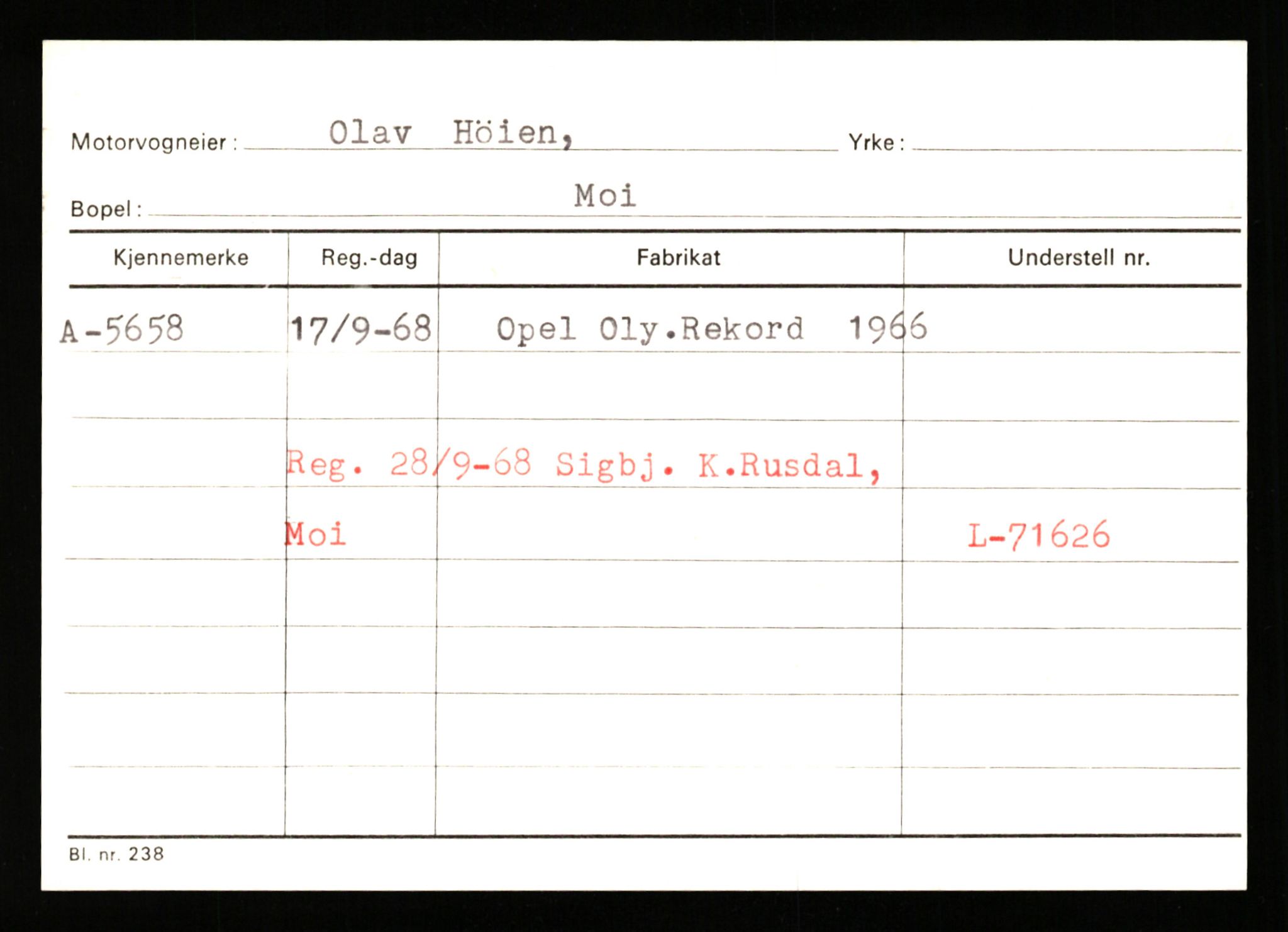 Stavanger trafikkstasjon, AV/SAST-A-101942/0/G/L0001: Registreringsnummer: 0 - 5782, 1930-1971, p. 3335