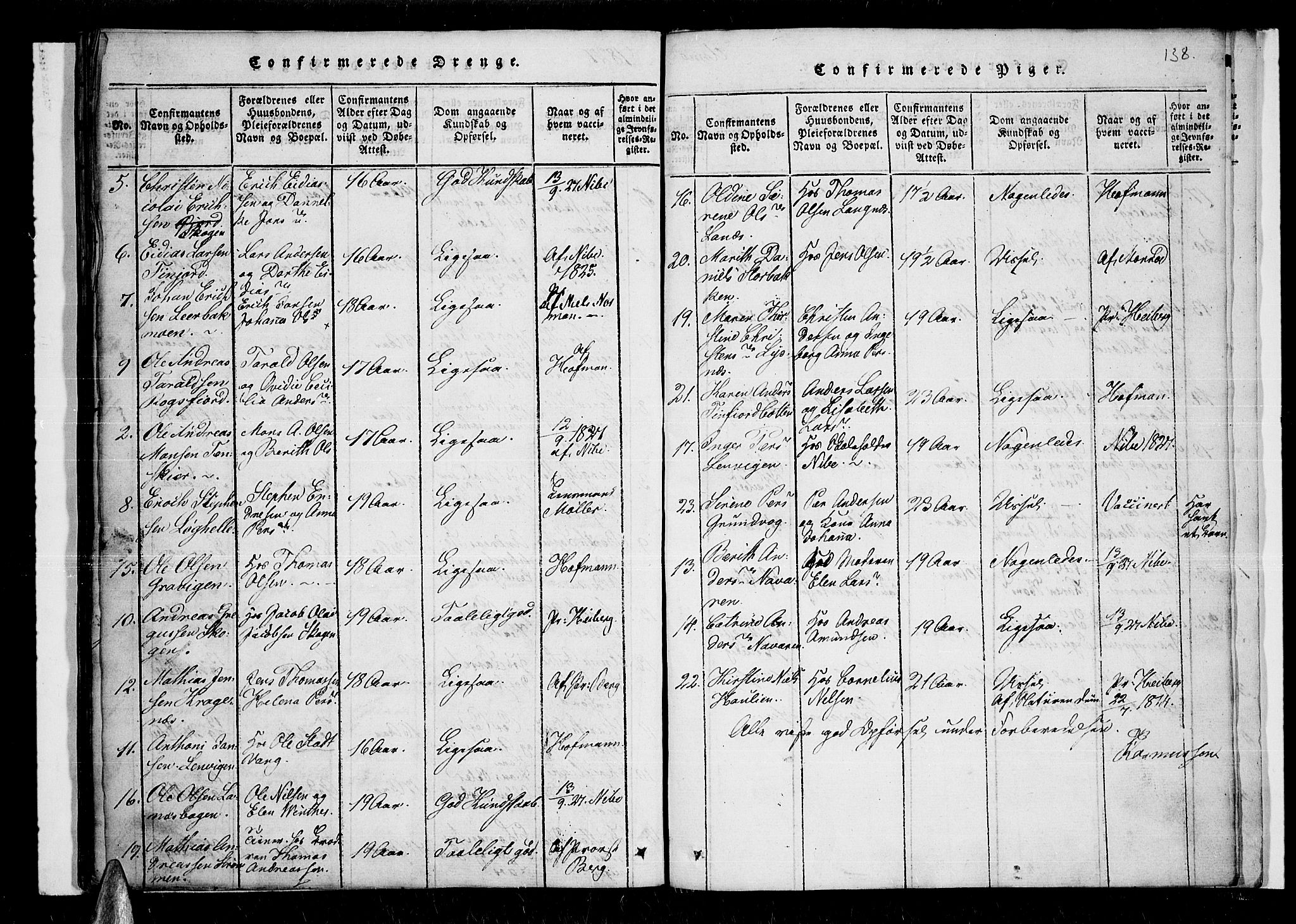 Lenvik sokneprestembete, AV/SATØ-S-1310/H/Ha/Haa/L0003kirke: Parish register (official) no. 3, 1820-1831, p. 138