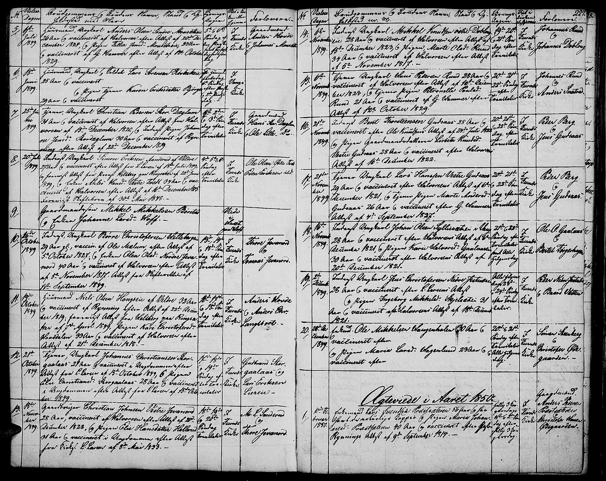 Vang prestekontor, Hedmark, SAH/PREST-008/H/Ha/Hab/L0009: Parish register (copy) no. 9, 1836-1870, p. 227