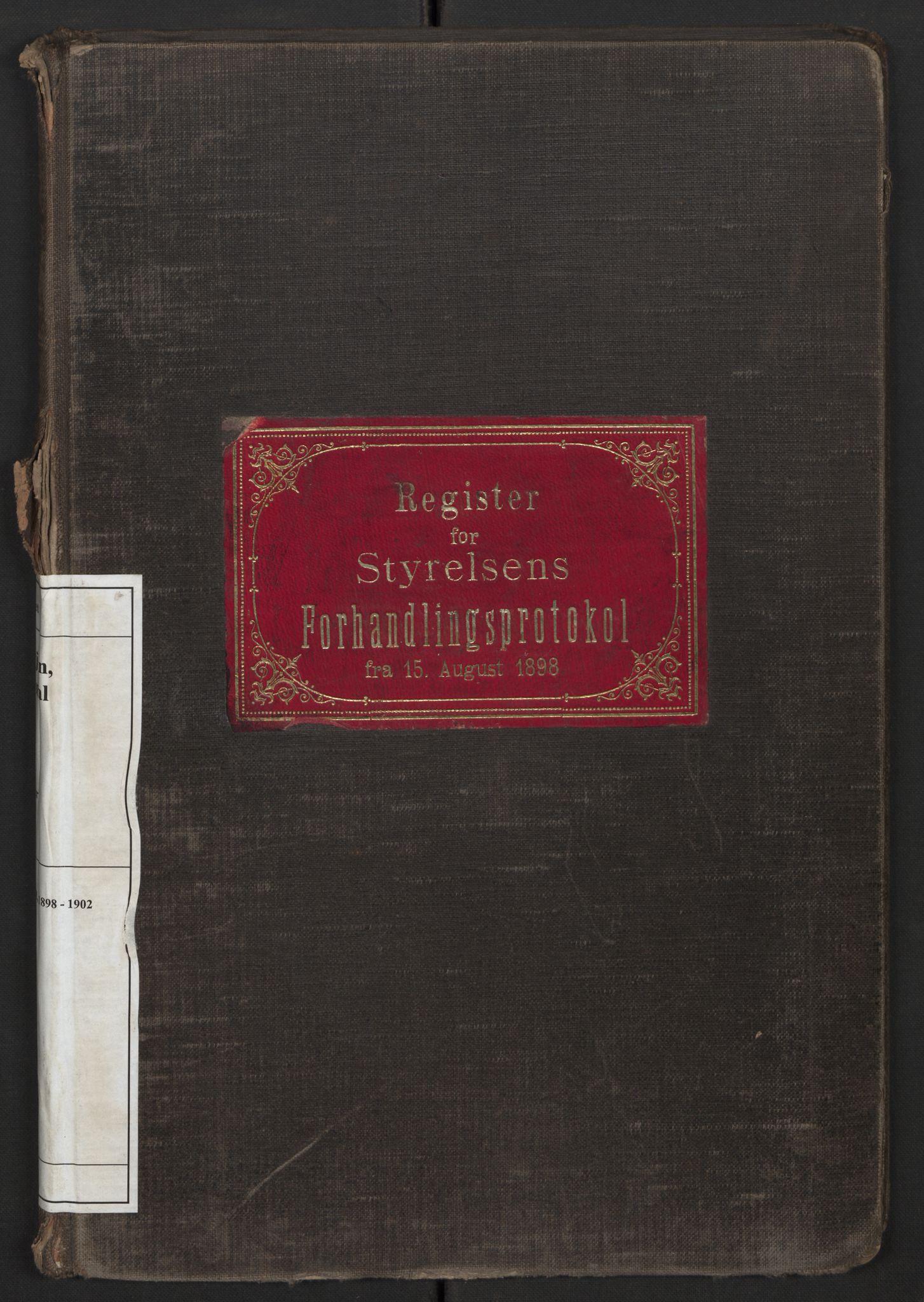 Norges statsbaner, Administrasjons- økonomi- og personalavdelingen, AV/RA-S-3412/A/Aa/L0031: Register til forhandlingsprotokoll, 1898-1902