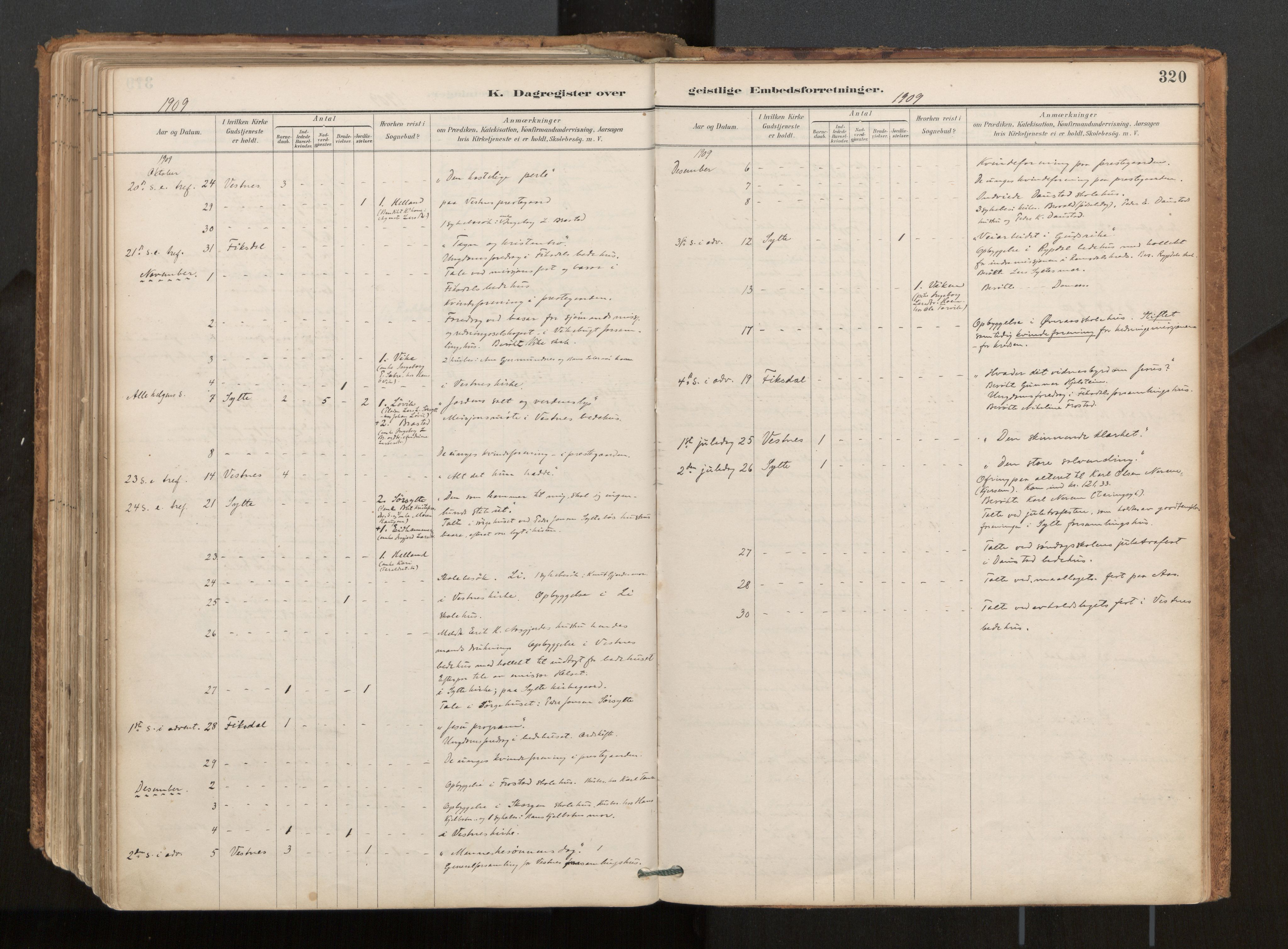 Ministerialprotokoller, klokkerbøker og fødselsregistre - Møre og Romsdal, AV/SAT-A-1454/539/L0531: Parish register (official) no. 539A04, 1887-1913, p. 320