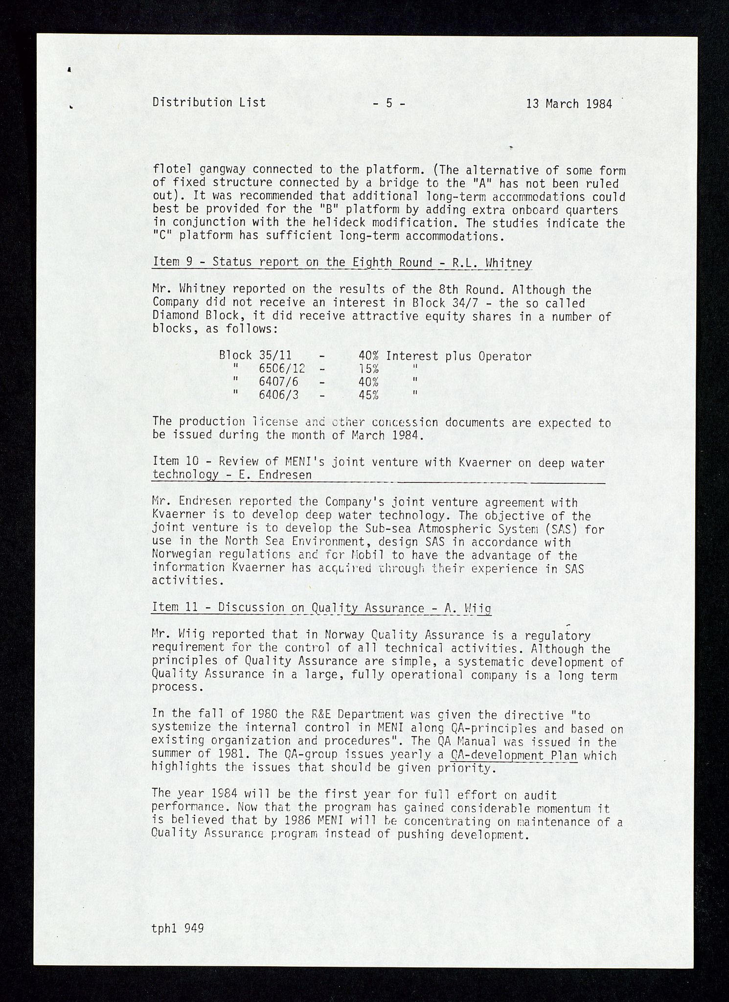 Pa 1578 - Mobil Exploration Norway Incorporated, AV/SAST-A-102024/4/D/Da/L0168: Sak og korrespondanse og styremøter, 1973-1986, p. 228