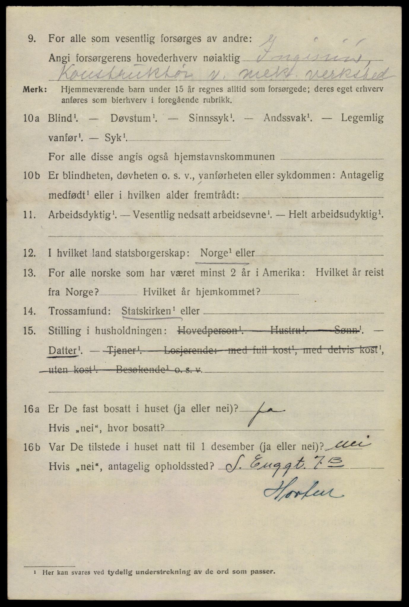 SAO, 1920 census for Fredrikstad, 1920, p. 31064