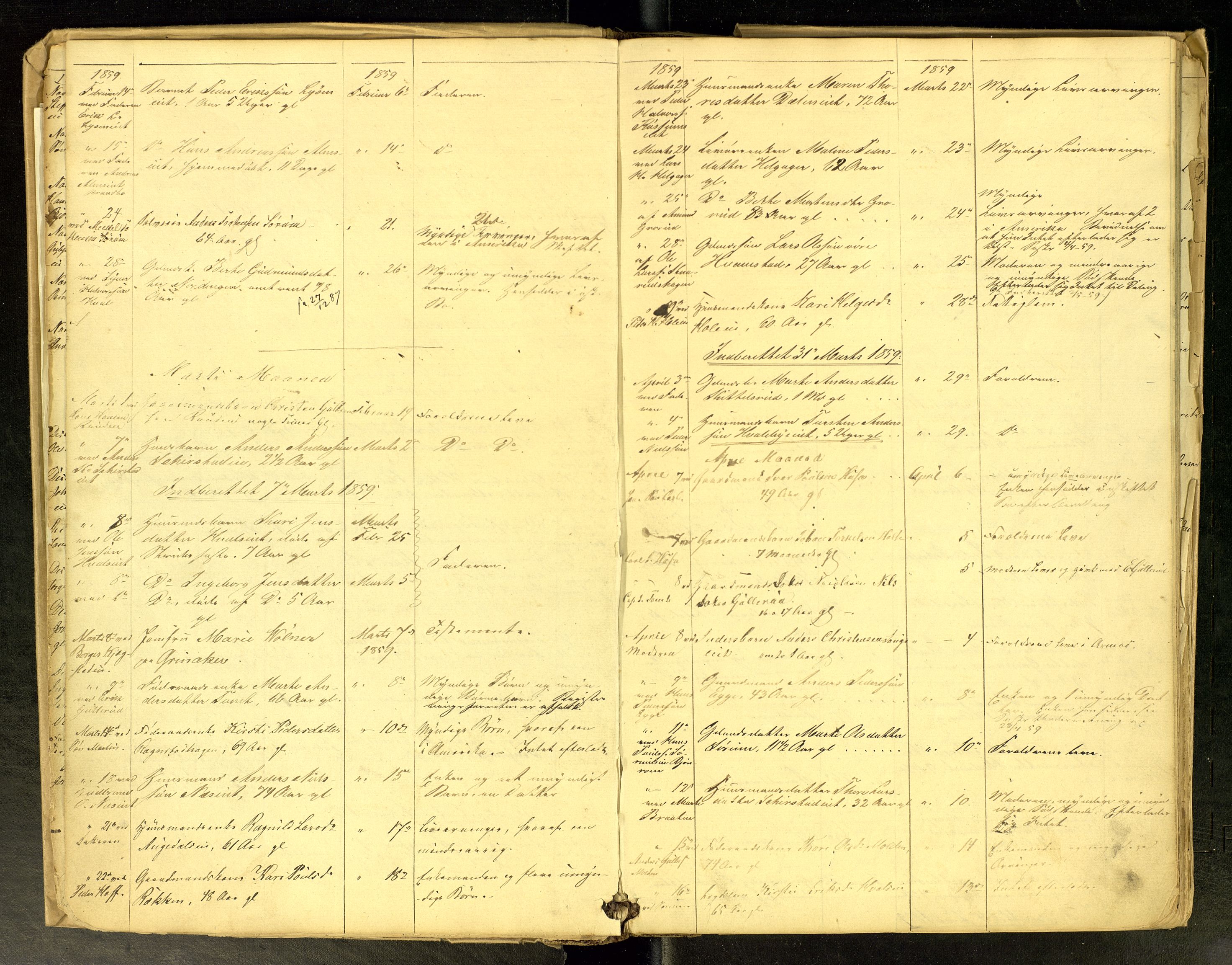 Gran lensmannskontor, AV/SAH-LOG-010/H/Ha/L0001: Dødsfallsprotokoll, 1856-1883