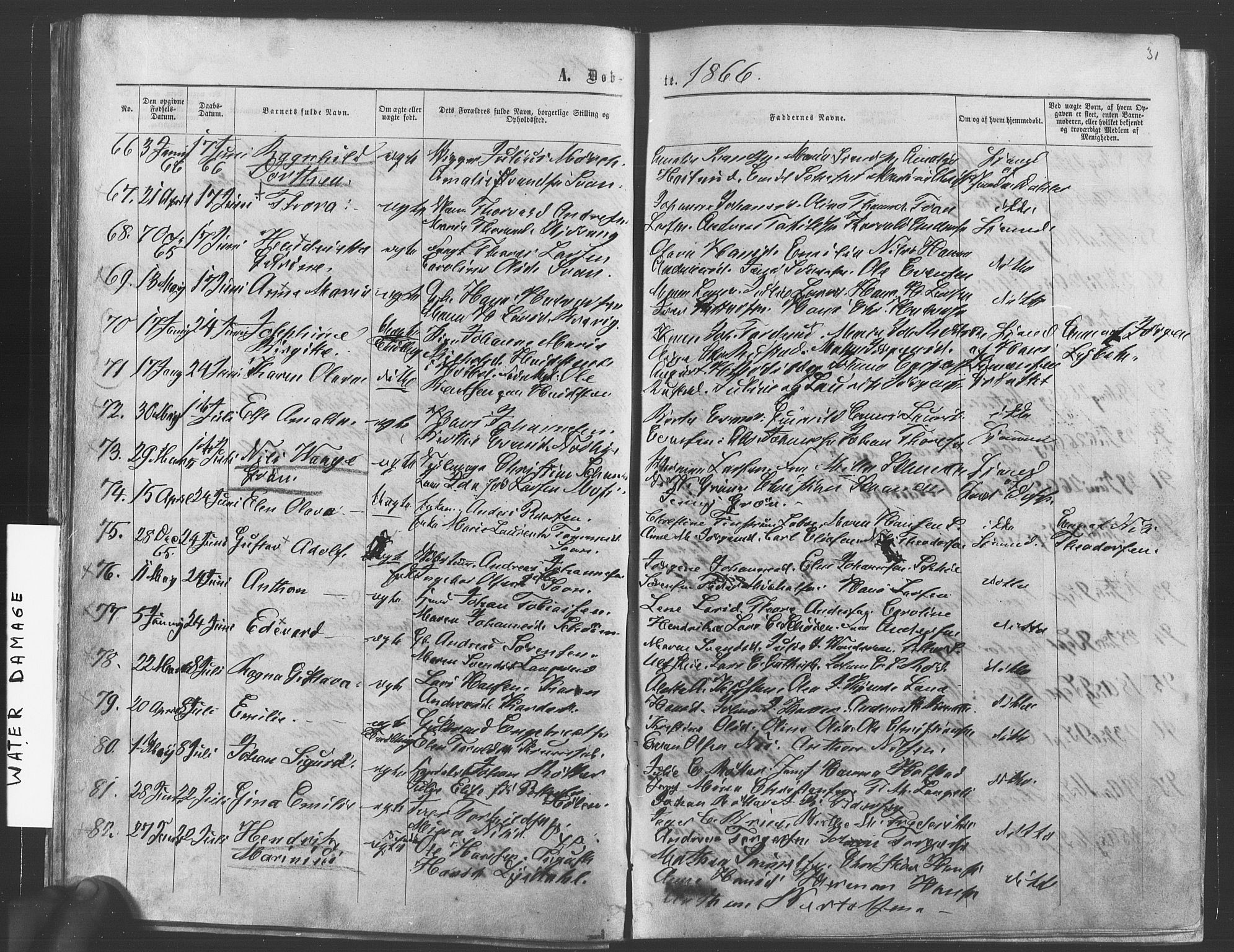 Vestby prestekontor Kirkebøker, SAO/A-10893/F/Fa/L0008: Parish register (official) no. I 8, 1863-1877, p. 31