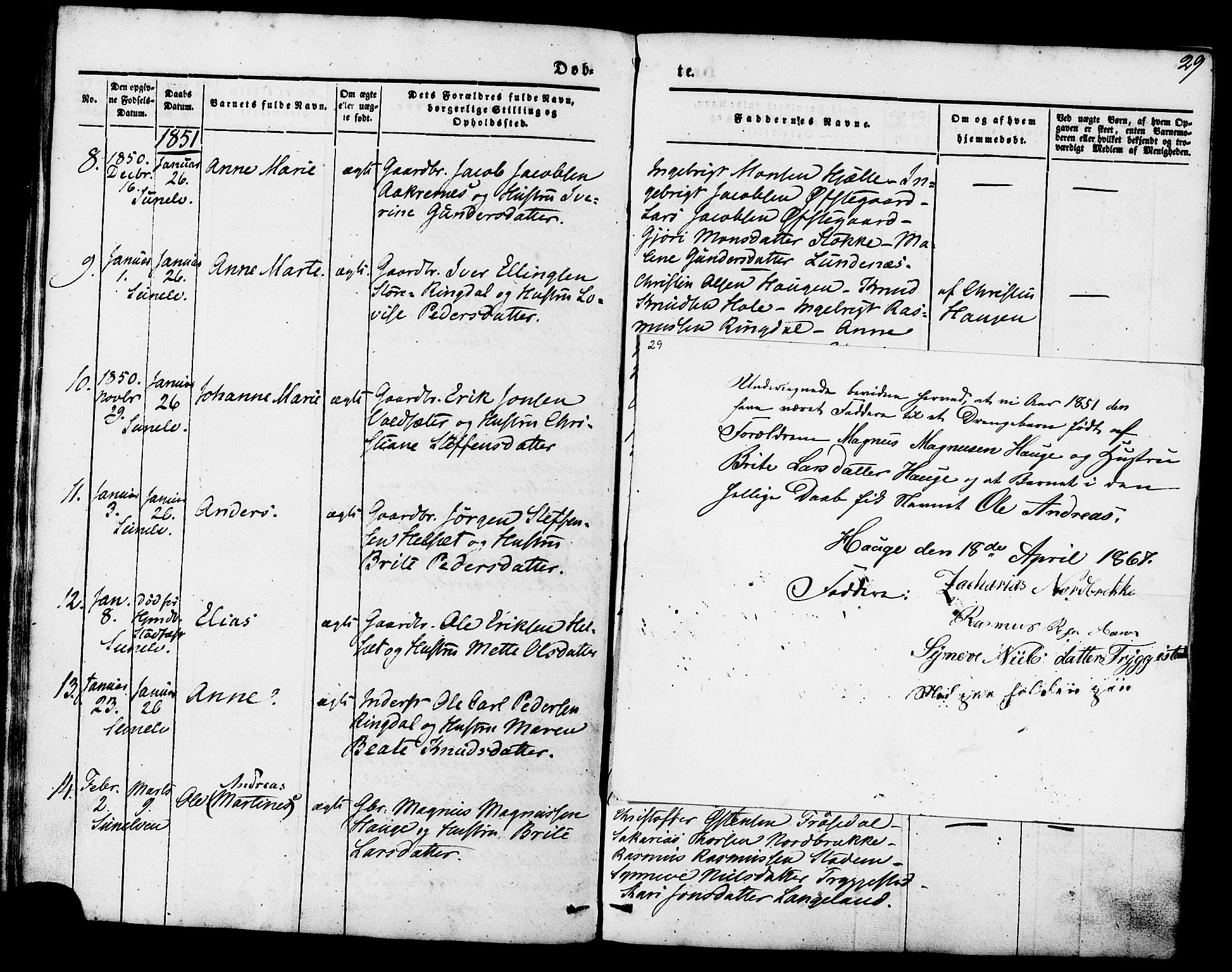 Ministerialprotokoller, klokkerbøker og fødselsregistre - Møre og Romsdal, SAT/A-1454/517/L0222: Parish register (official) no. 517A02, 1846-1862, p. 29
