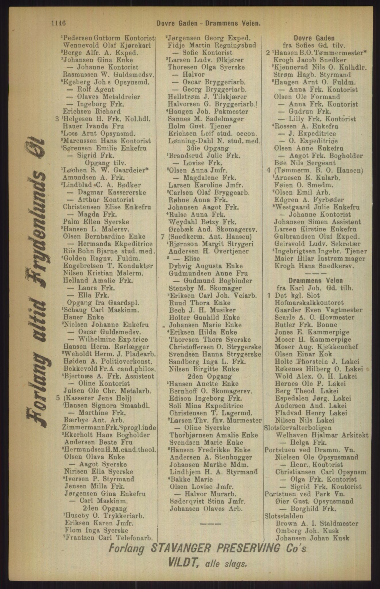 Kristiania/Oslo adressebok, PUBL/-, 1911, p. 1146