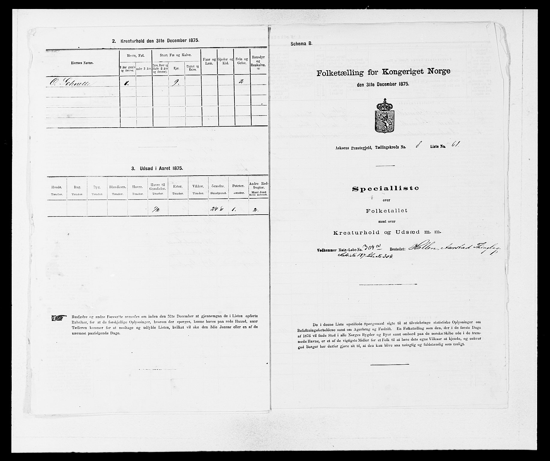 SAB, 1875 census for 1247P Askøy, 1875, p. 1264