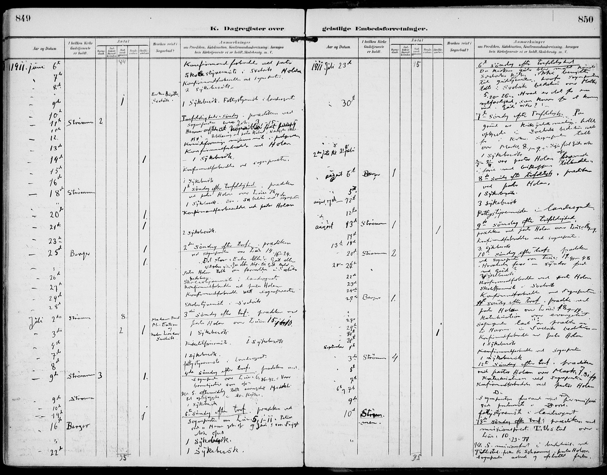 Strømm kirkebøker, AV/SAKO-A-322/F/Fa/L0005: Parish register (official) no. I 5, 1898-1919, p. 849-850