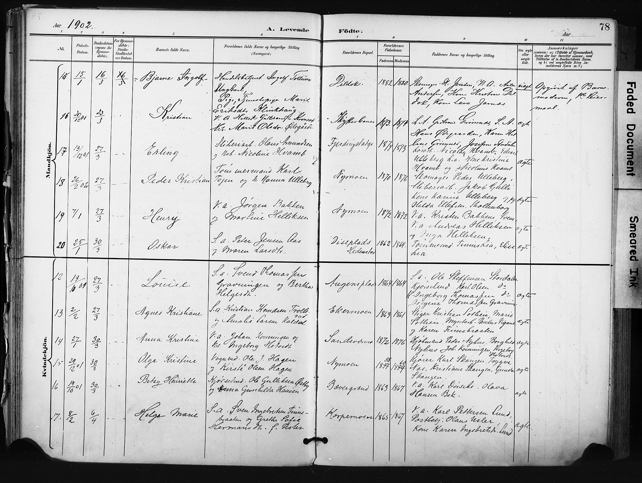 Kongsberg kirkebøker, AV/SAKO-A-22/F/Fb/L0003: Parish register (official) no. II 3, 1896-1905, p. 78