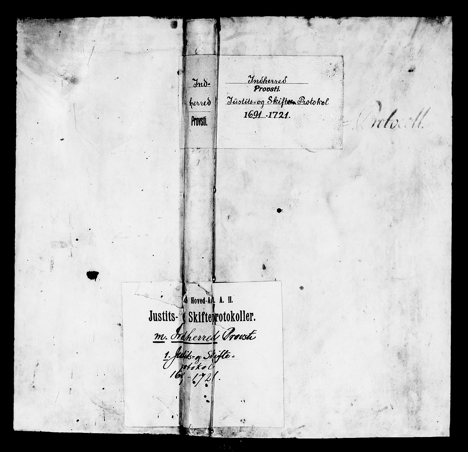 Innherad prosti, AV/SAT-A-6524/1/G/Ga/L0001: Justis- og skifteprotokoll, 1691-1721