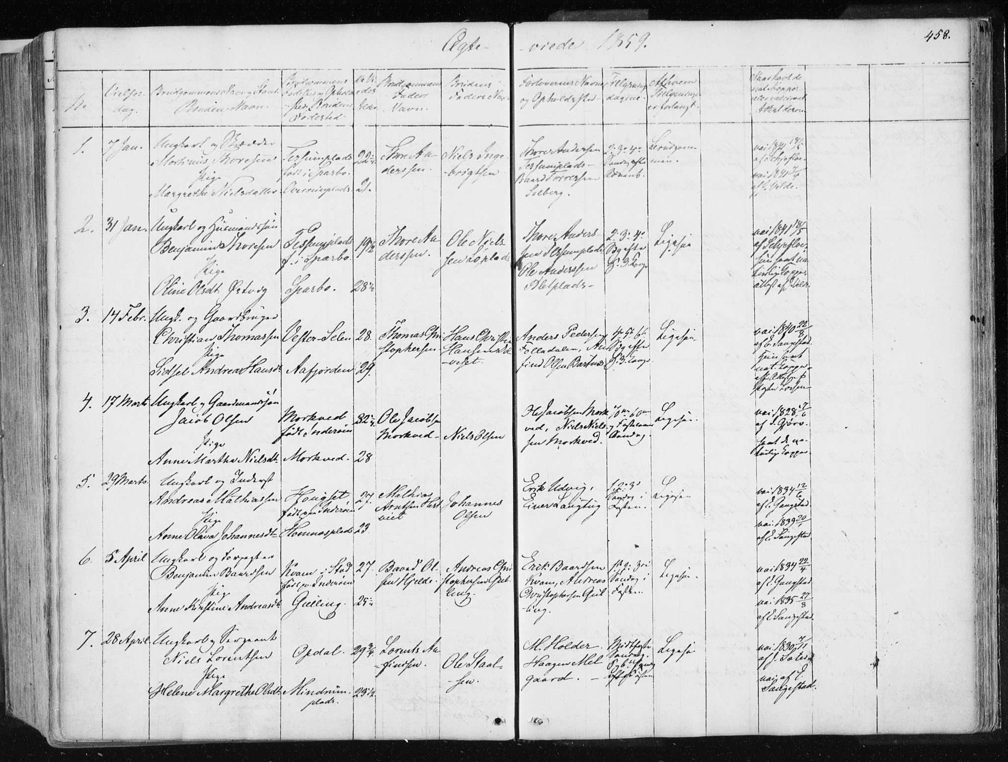 Ministerialprotokoller, klokkerbøker og fødselsregistre - Nord-Trøndelag, SAT/A-1458/741/L0393: Parish register (official) no. 741A07, 1849-1863, p. 458