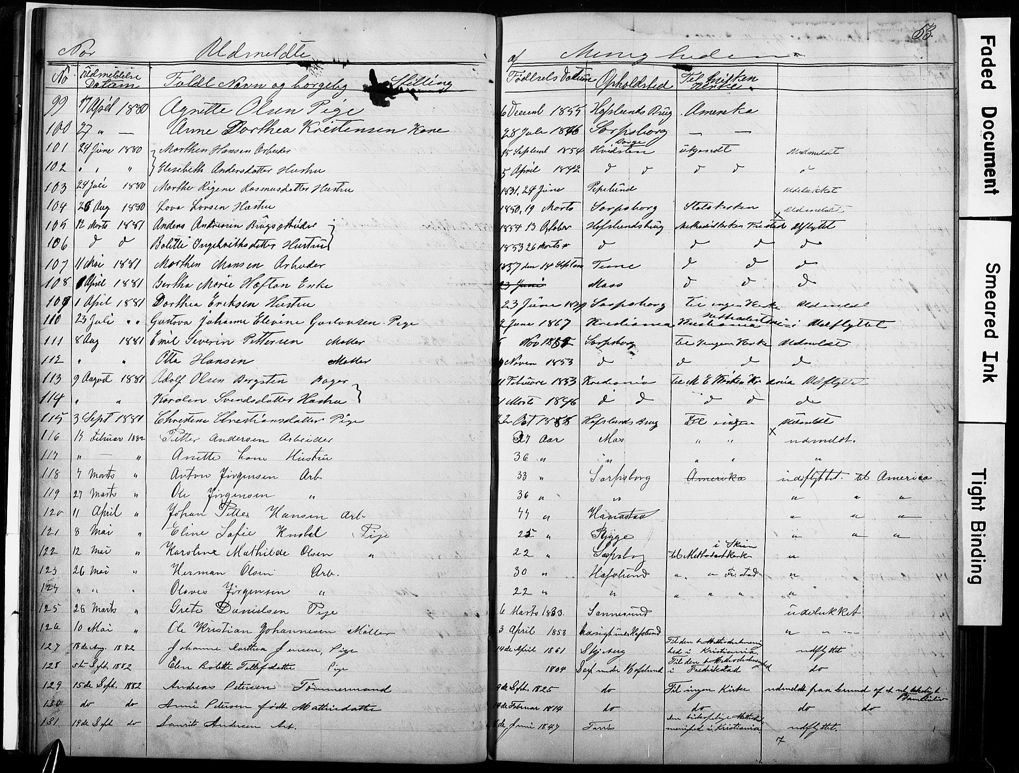 Sarpsborg metodistkirke, SAO/PAO-0233/A/L0002: Dissenter register no. 2, 1856-1890, p. 53