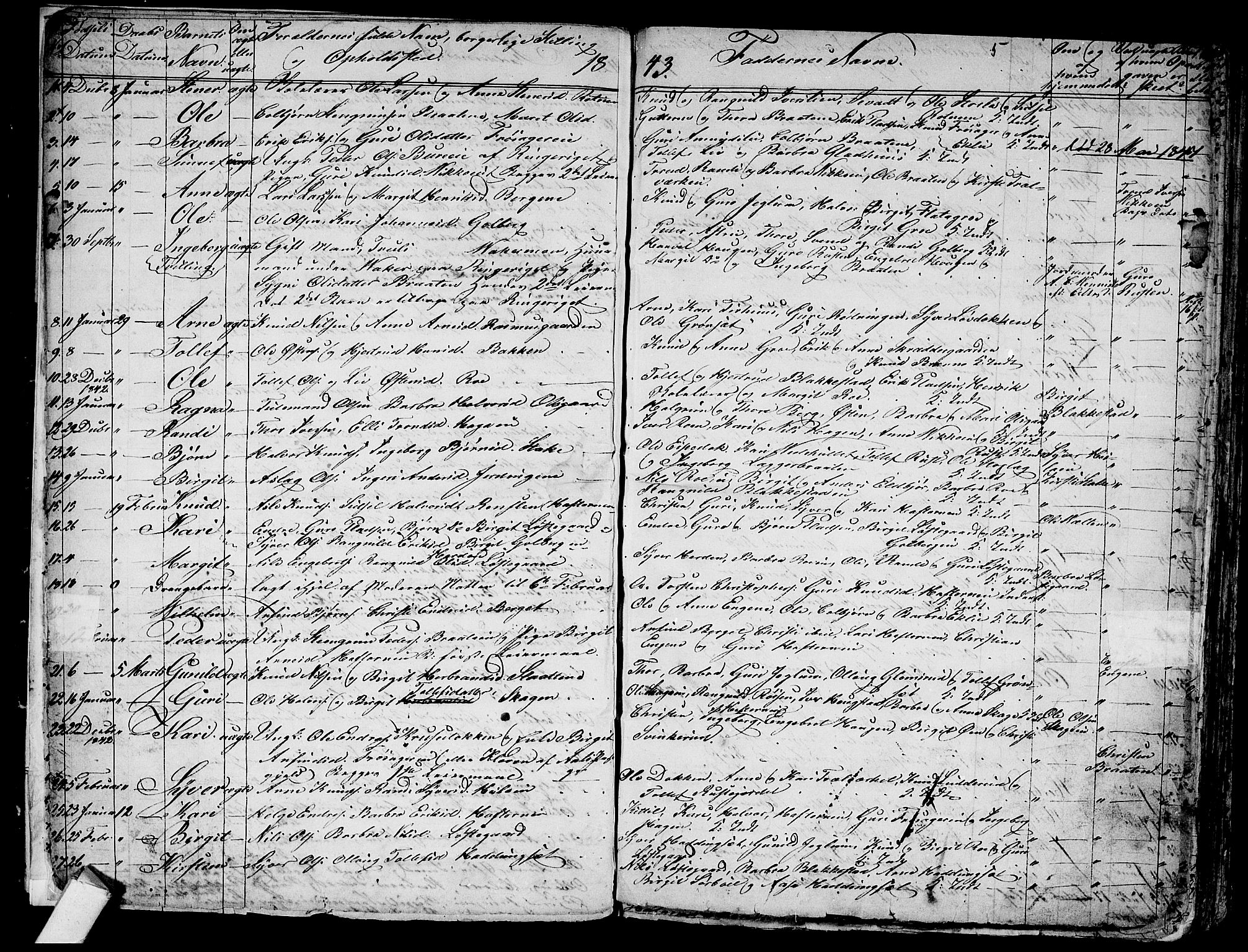 Gol kirkebøker, AV/SAKO-A-226/G/Ga/L0001: Parish register (copy) no. I 1, 1841-1860, p. 11-12