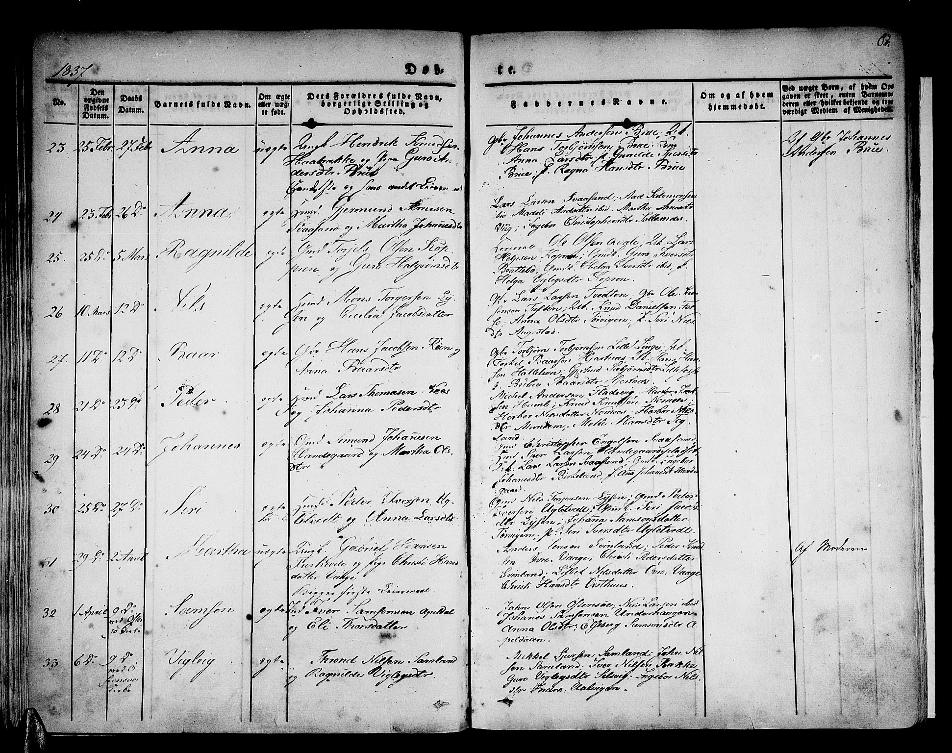 Strandebarm sokneprestembete, AV/SAB-A-78401/H/Haa: Parish register (official) no. A 6, 1826-1843, p. 82