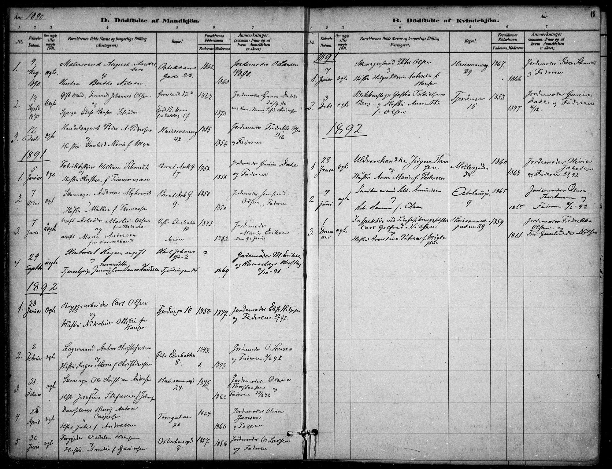 Jakob prestekontor Kirkebøker, SAO/A-10850/F/Fa/L0007: Parish register (official) no. 7, 1880-1905, p. 6